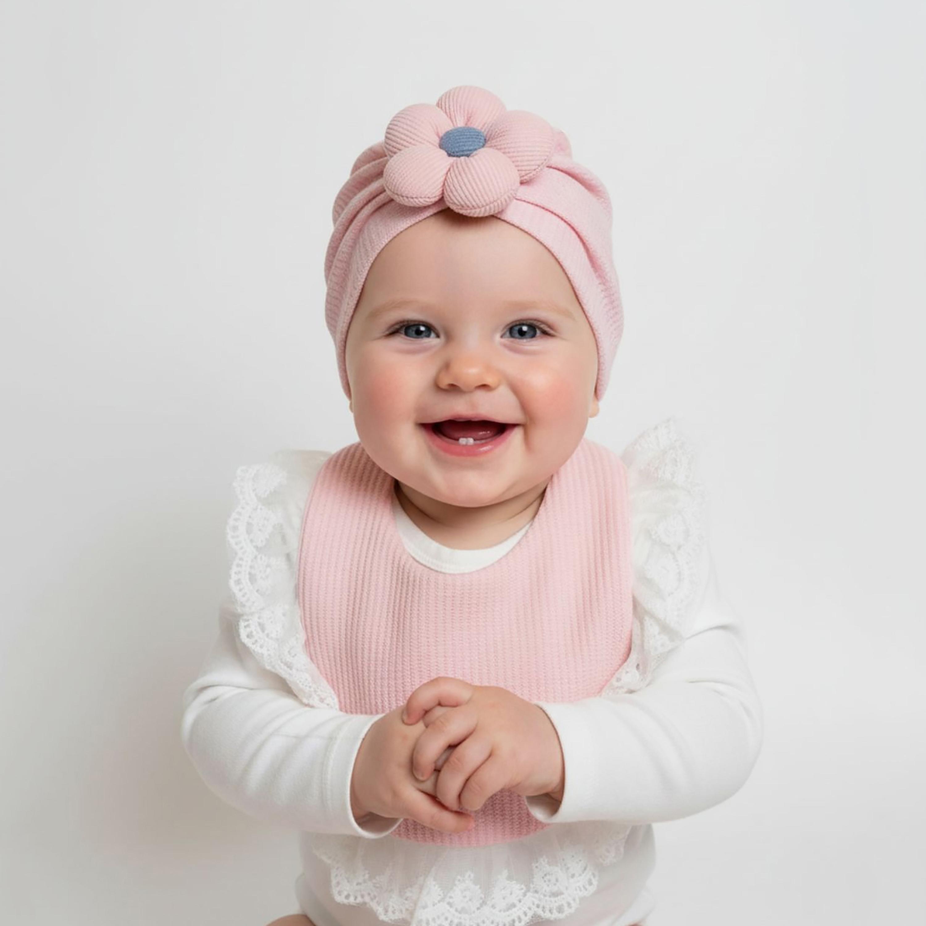 Babyqlo Adorable Cotton Bib with Cap Set-baby-feeding-bibs-image-4