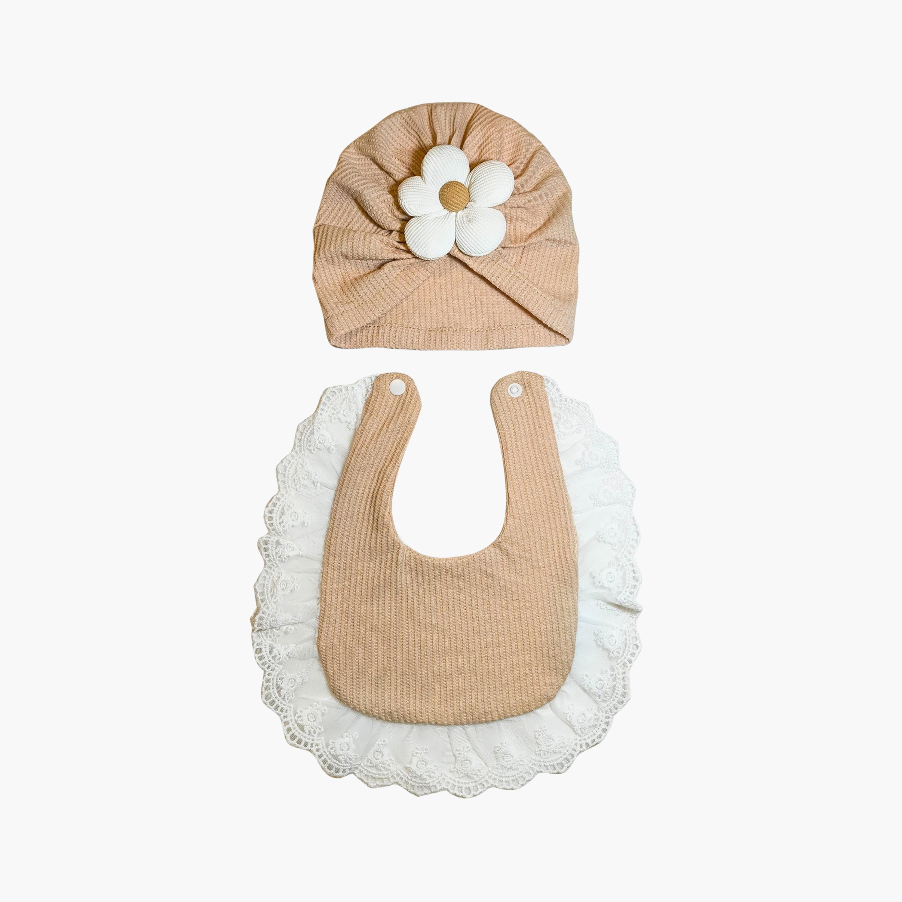 Babyqlo Adorable Cotton Bib with Cap Set-baby-feeding-bibs-image-1