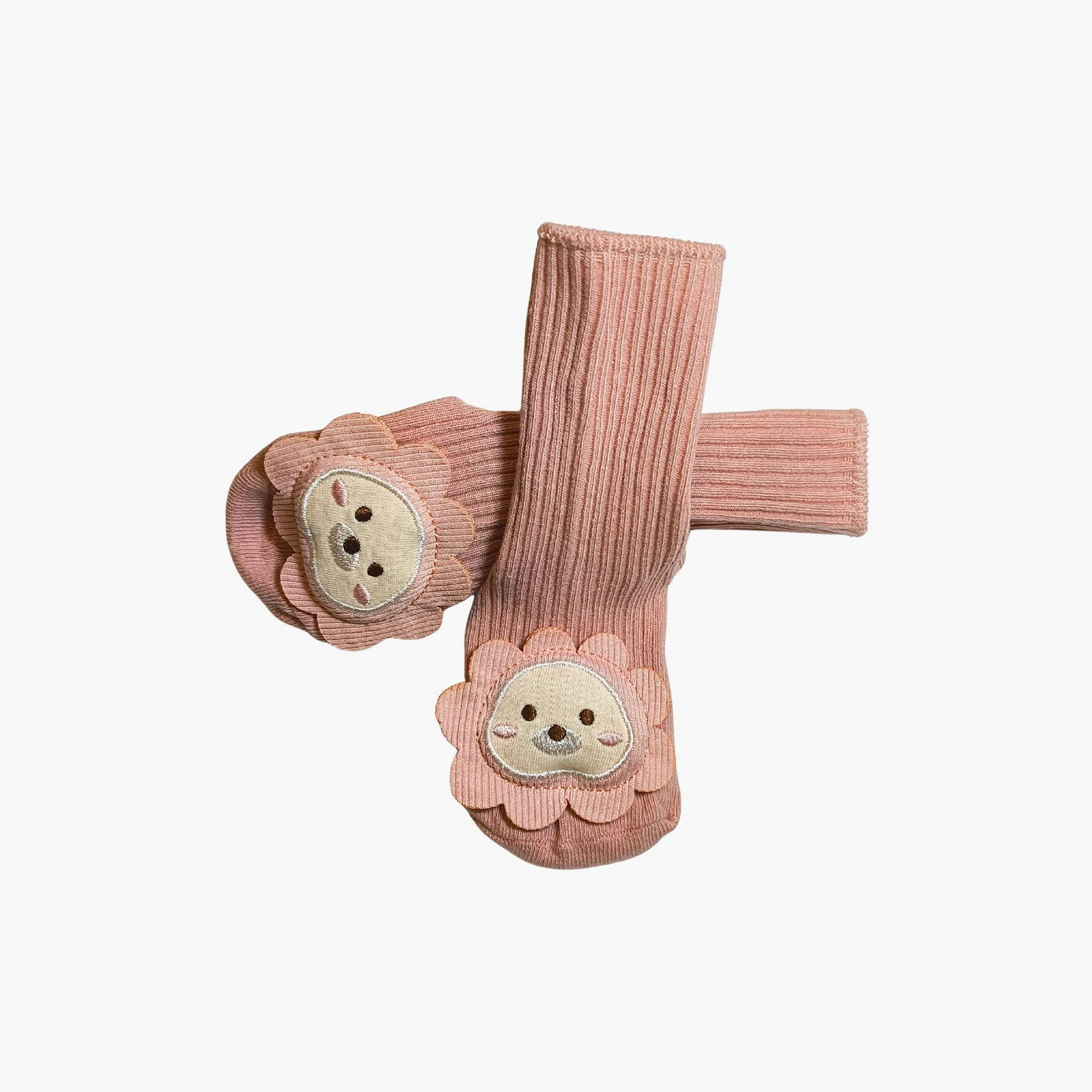 Babyqlo Floral Socks with Cap Set-baby-girls-accessories-socks-image-3