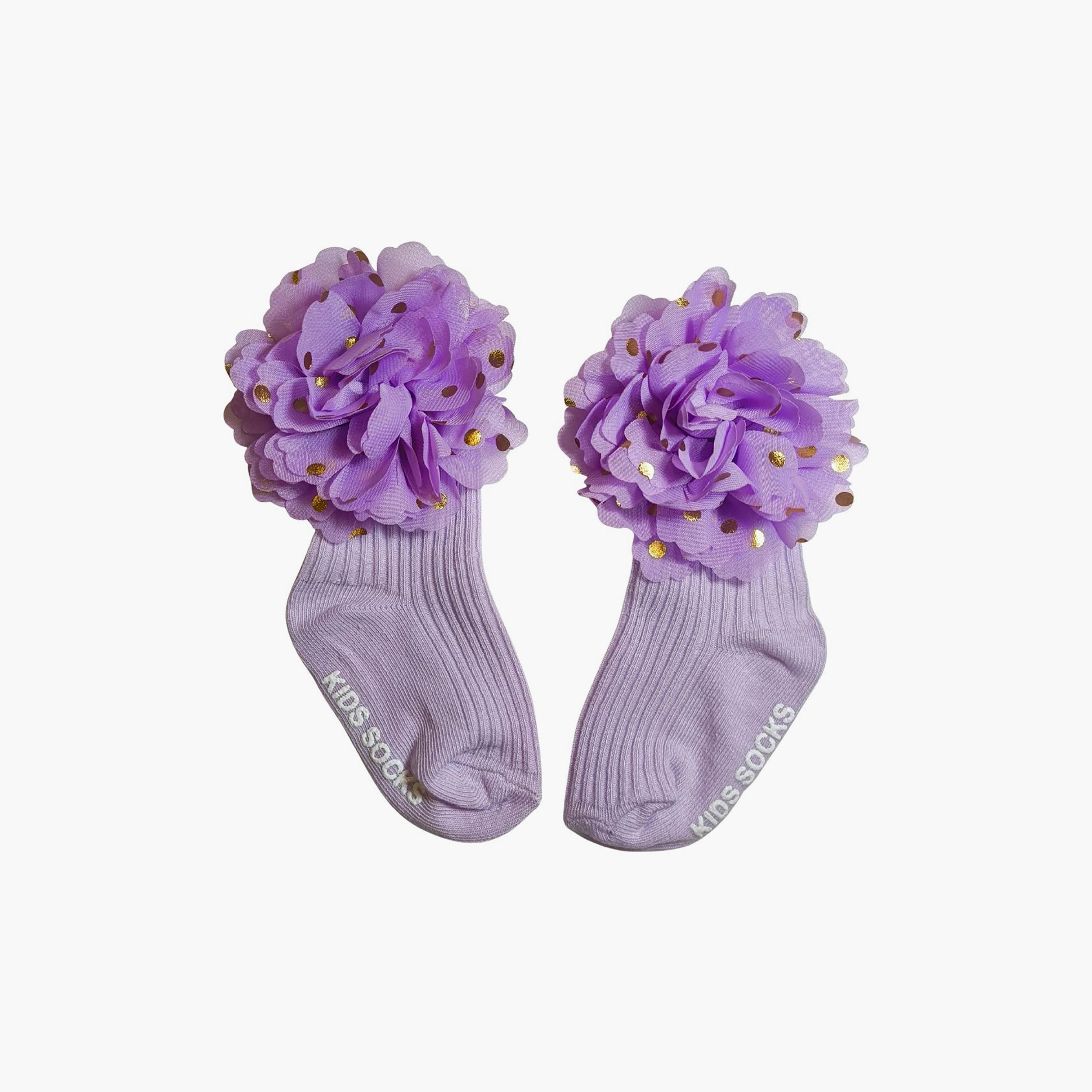 Babyqlo Floral Socks with Cap Set-baby-girls-accessories-socks-image-2