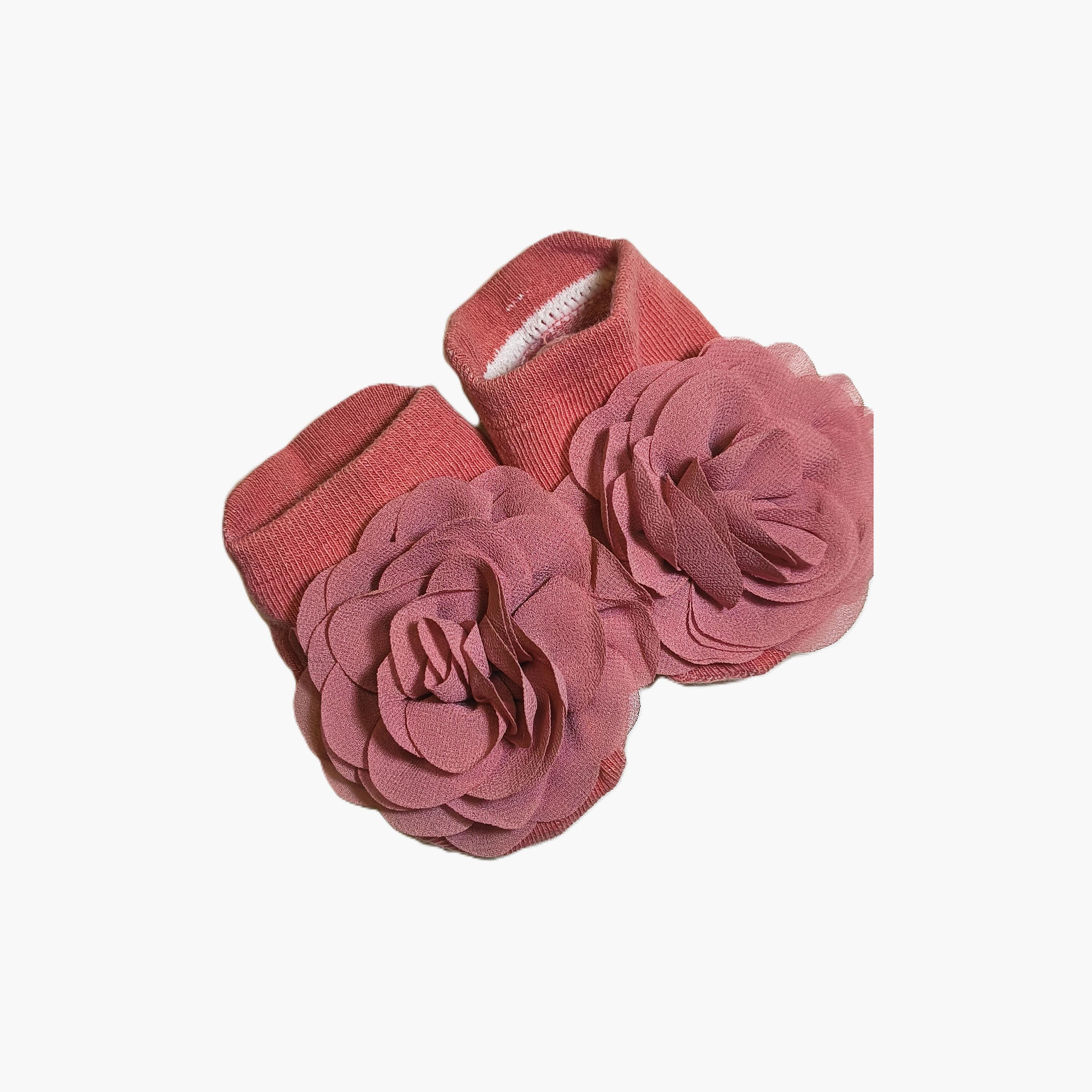 Babyqlo Floral Socks with Headband Set-baby-girls-accessories-socks-image-2