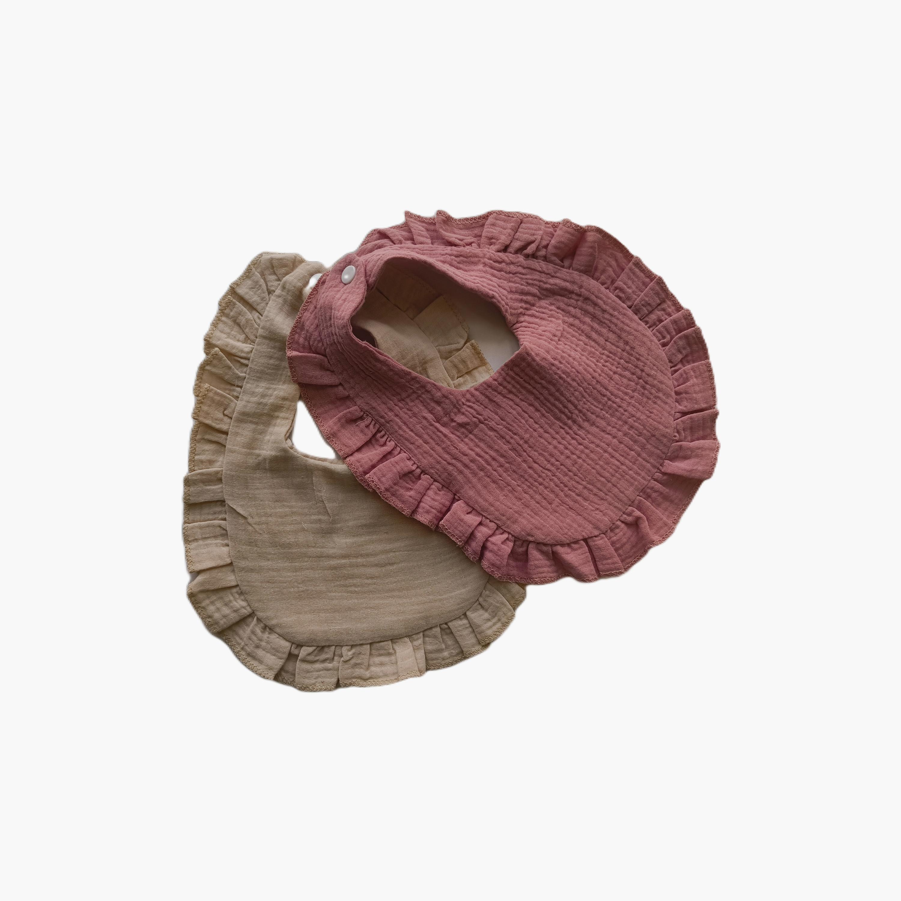 Babyqlo 2-Piece Cotton Ruffle Bibs Set-baby-feeding-bibs-image-4