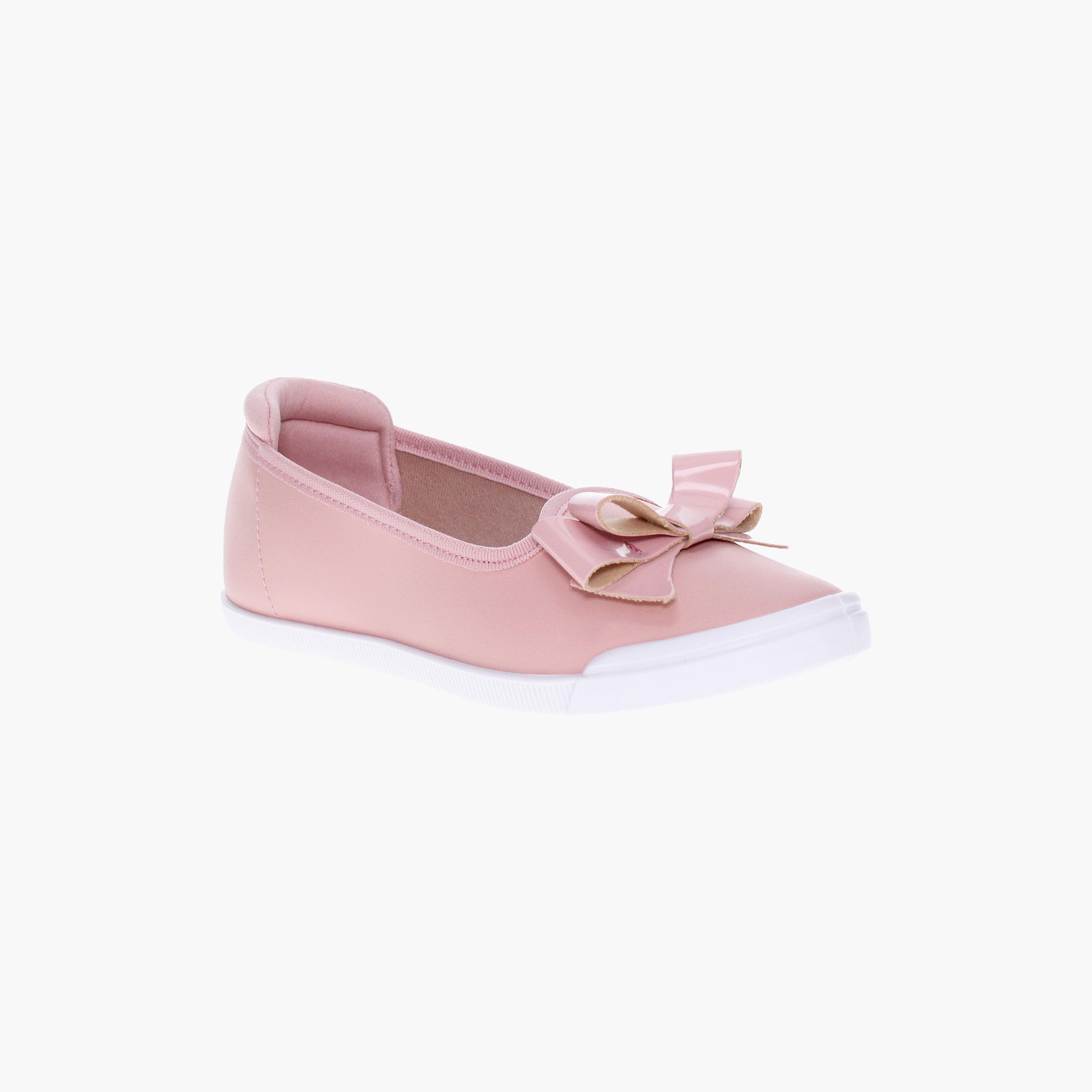 حذاء باليرينا للأطفال من موليكينها بمقدمة مستديرة مع مزين فيونكة | 2505-265-26285-girls-shoes-ballerinas-image-1