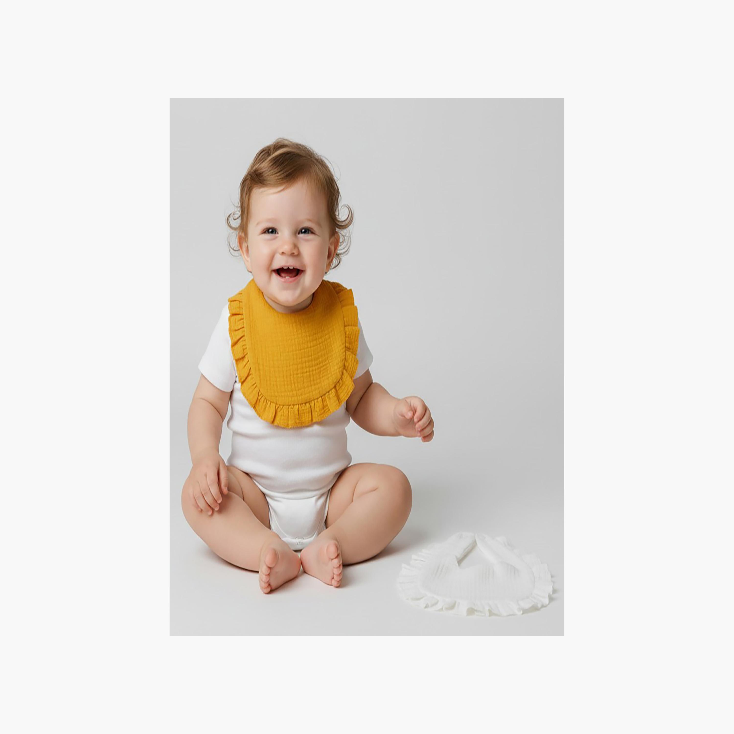 Babyqlo 2-Piece Cotton Ruffle Bibs Set-baby-feeding-bibs-image-4
