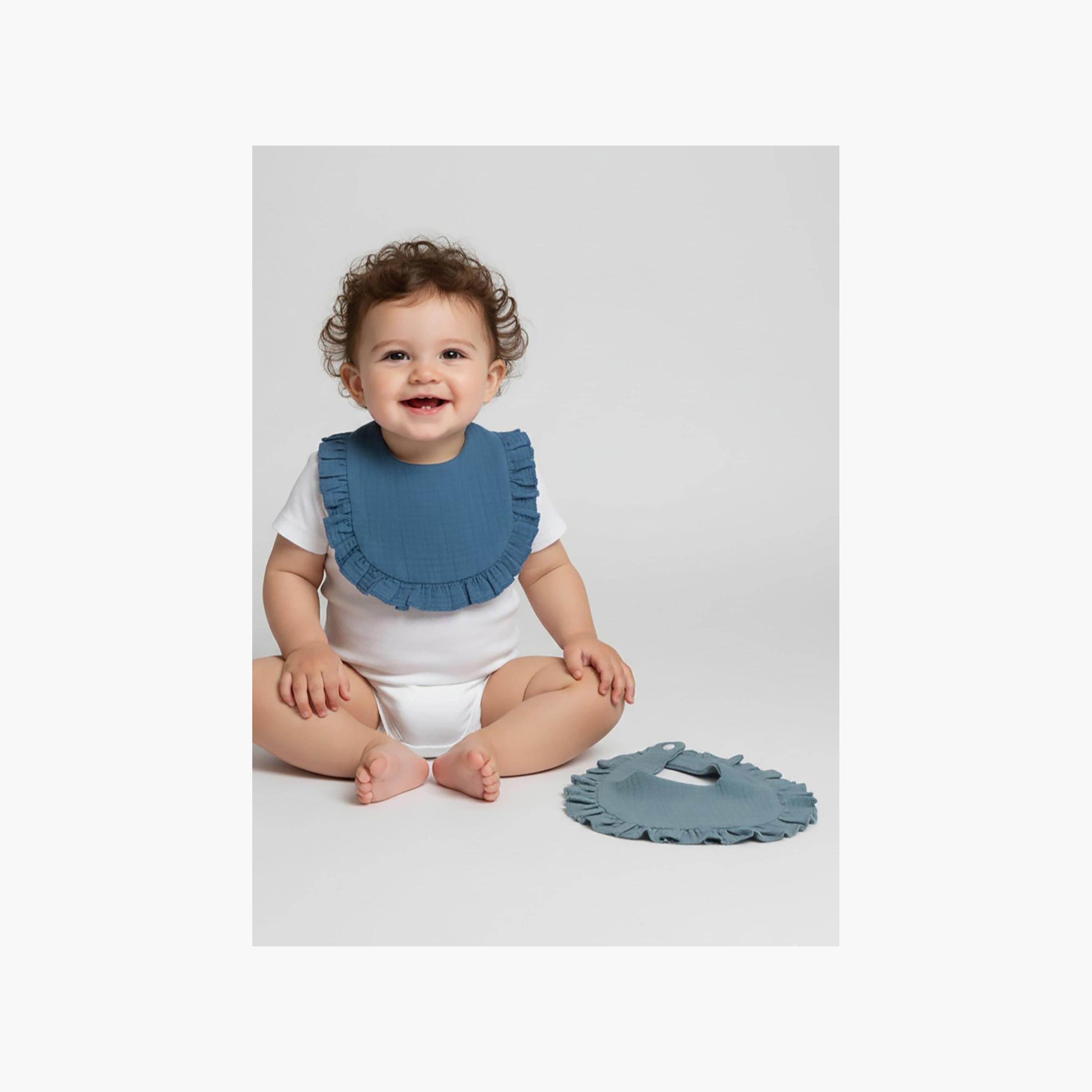 Babyqlo 2-Piece Cotton Ruffle Bibs Set-baby-feeding-bibs-image-4