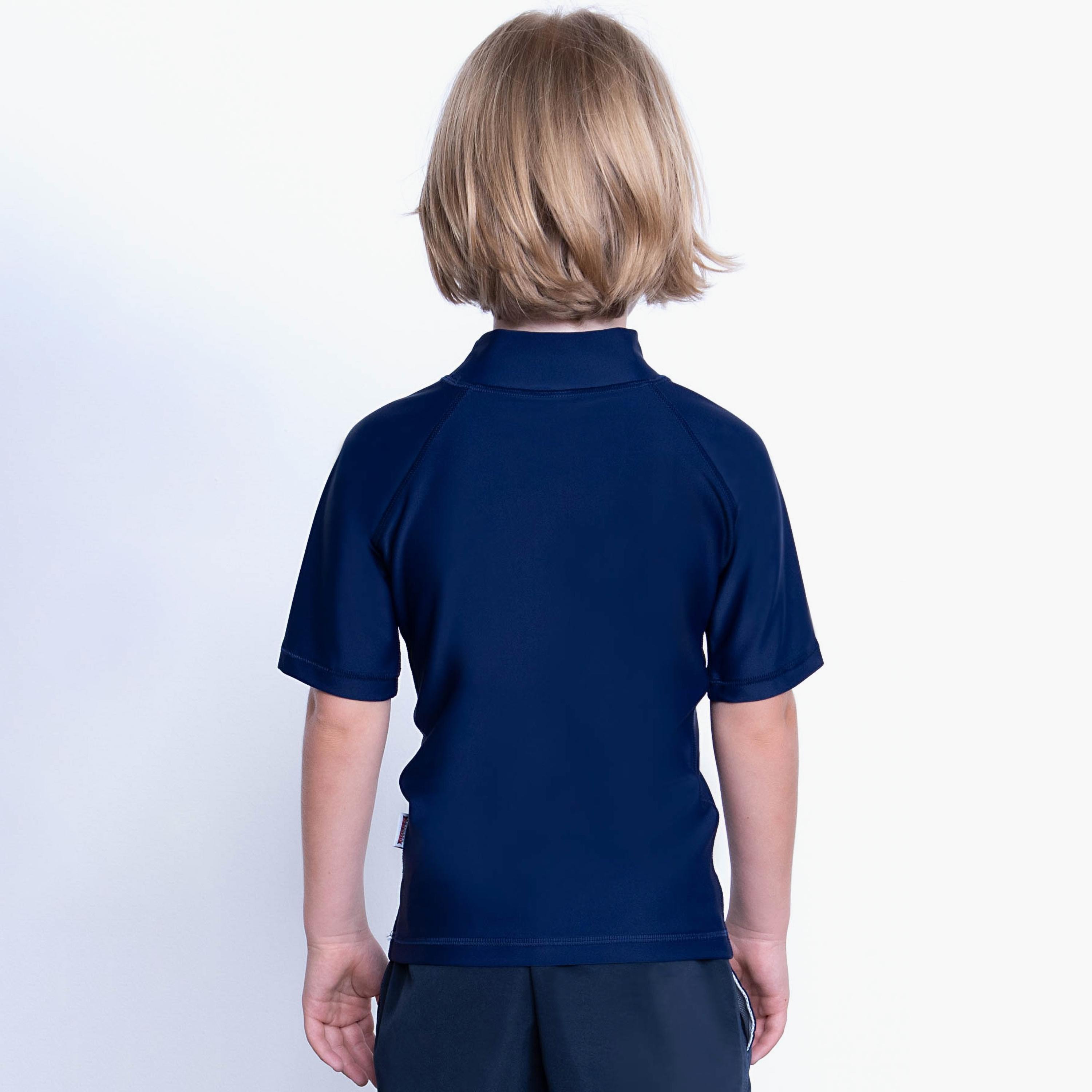 COEGA Sunwear Unisex Kids Rashguard Short Sleeve, Navy-sports-gear-swimming-boy-image-3