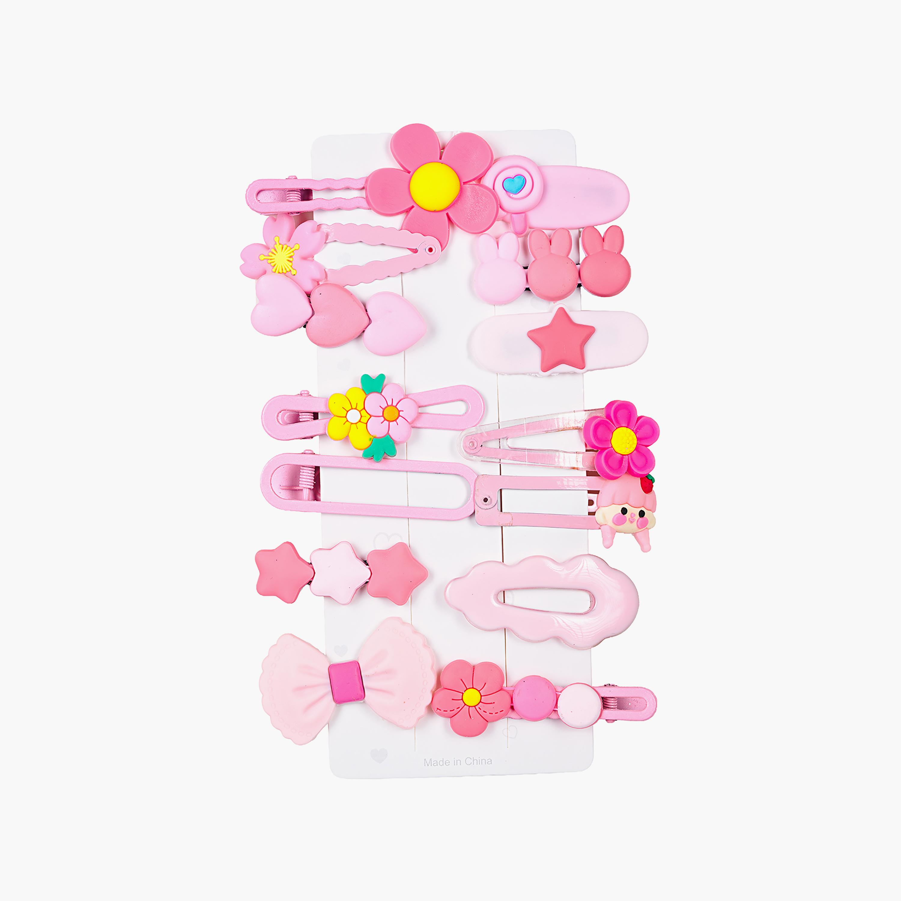 طقم مشابك شعر برسومات كرتونية من بيبيكلو-baby-girls-accessories-hairaccessories-image-1