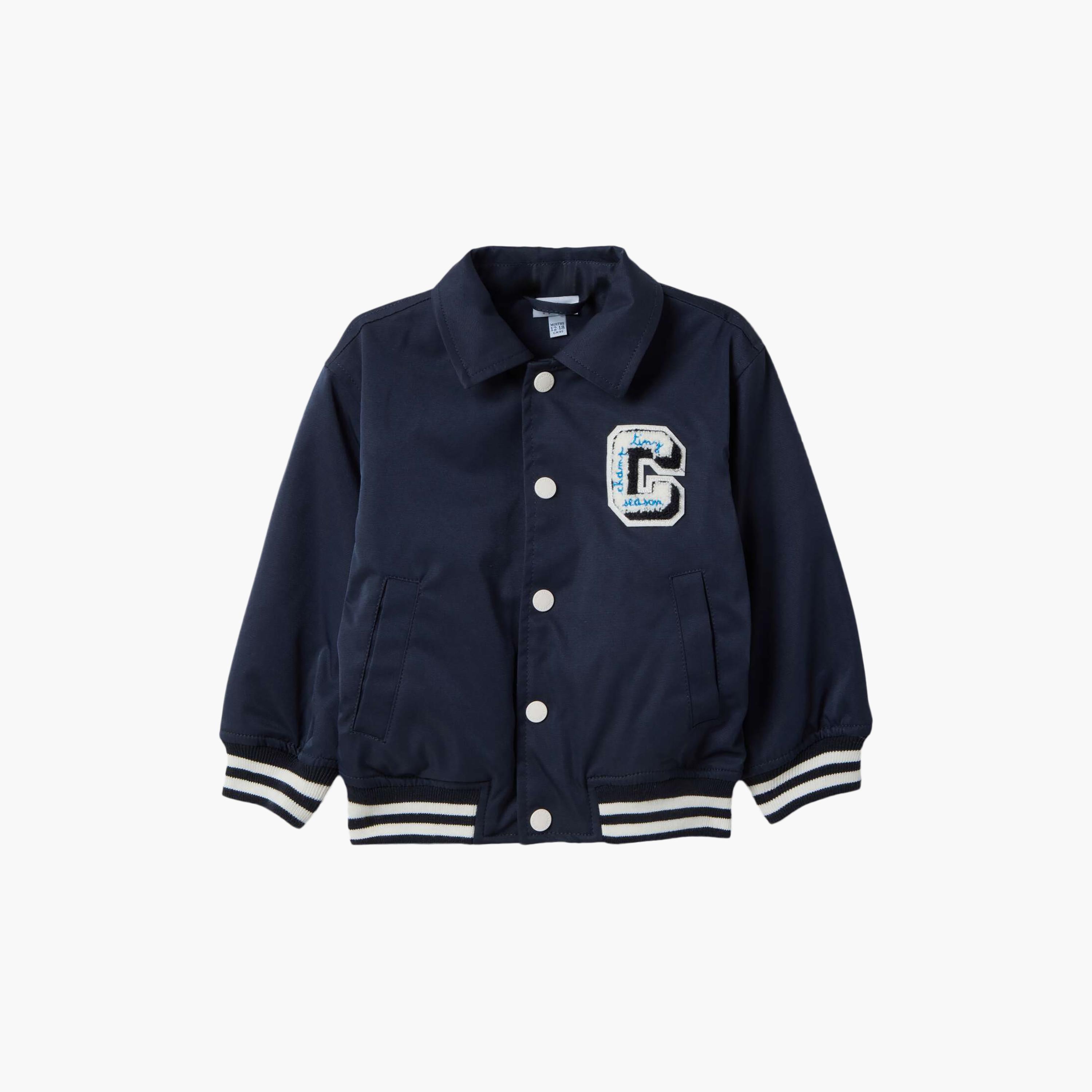 OVS Striped Cuffs Buttoned Jacket-baby-boys-clothing-sweatshirts-image-1