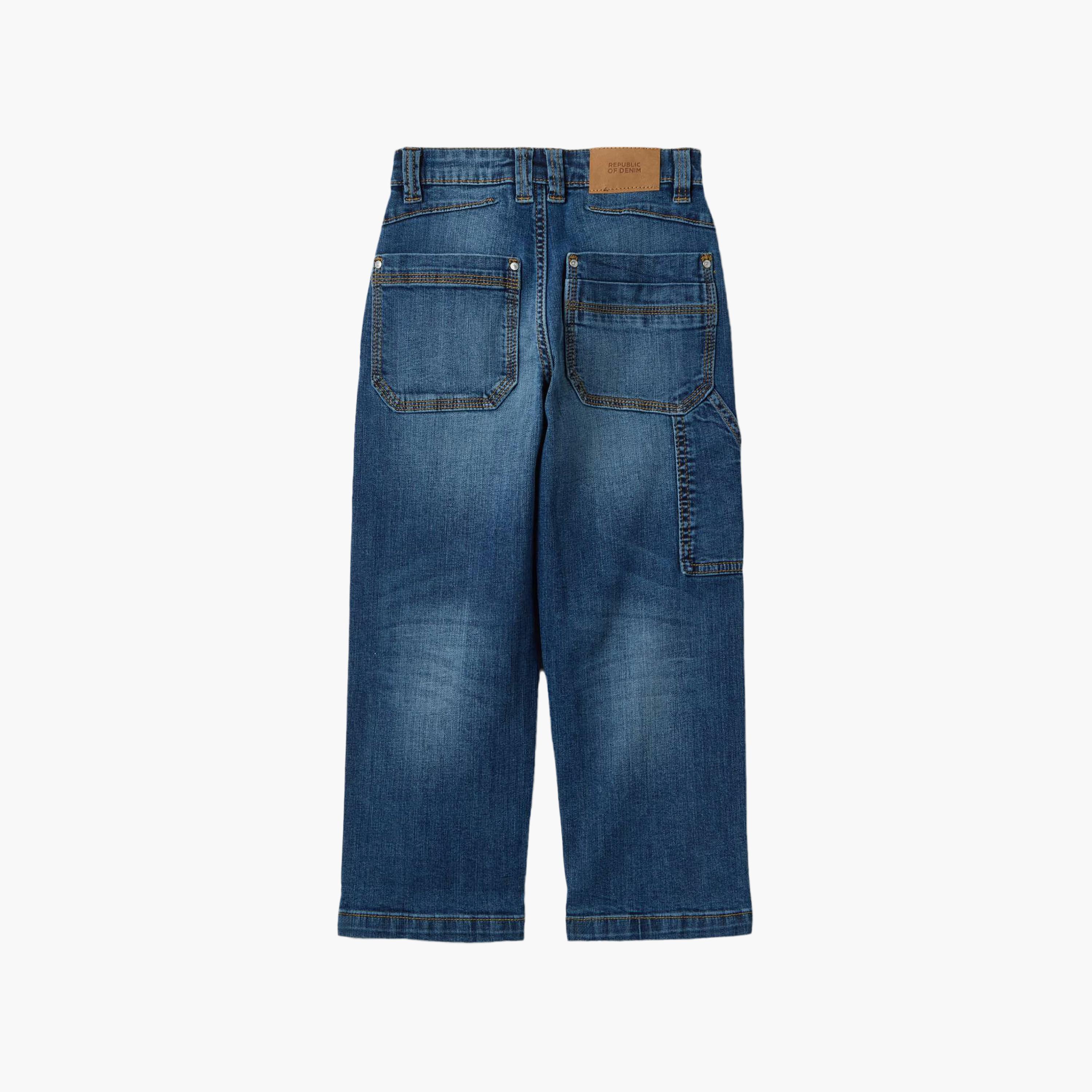 بنطال جينز سادة "وايد ليج" واسع من اوه في اس-boys-clothing-bottoms-jeans-image-2