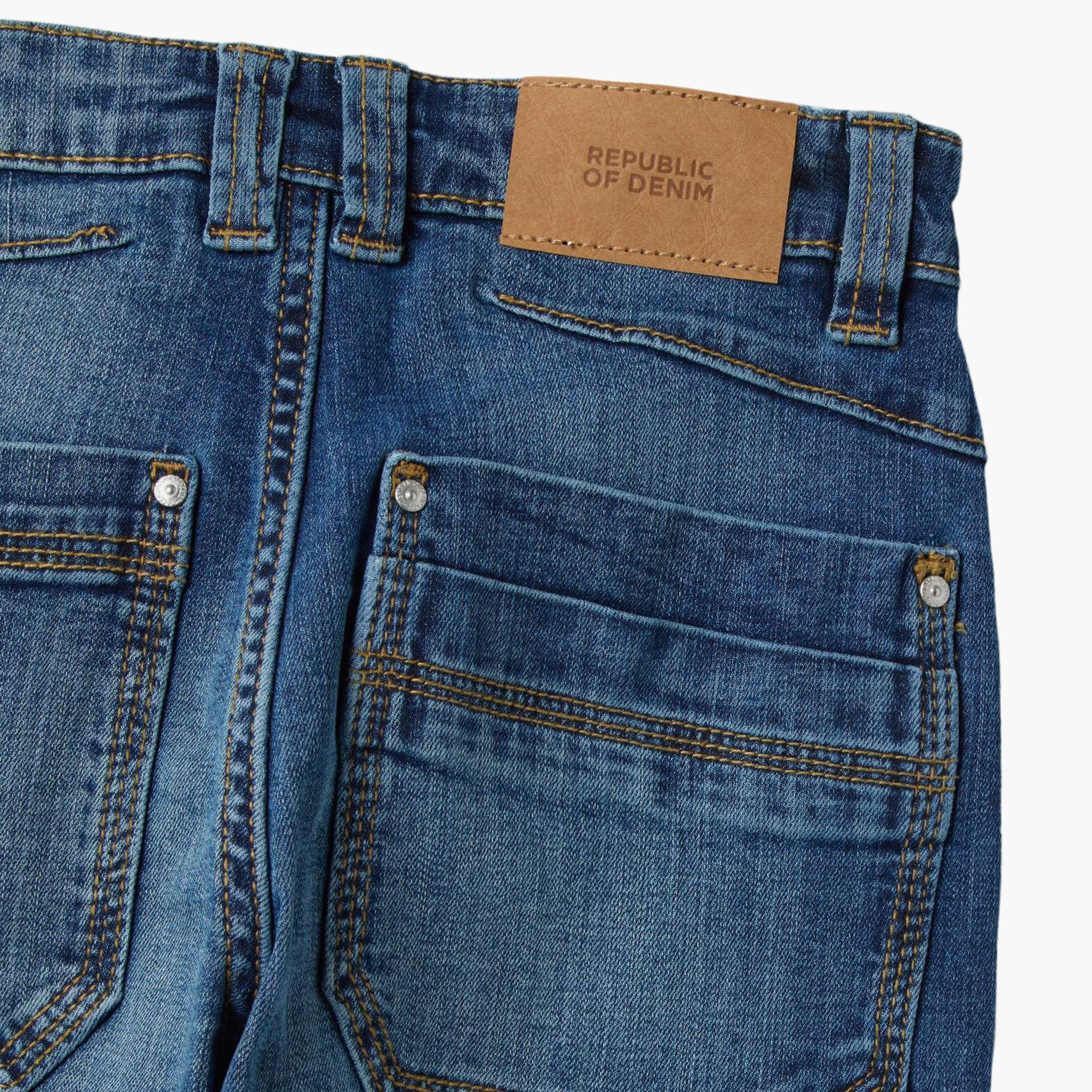 بنطال جينز سادة "وايد ليج" واسع من اوه في اس-boys-clothing-bottoms-jeans-image-4
