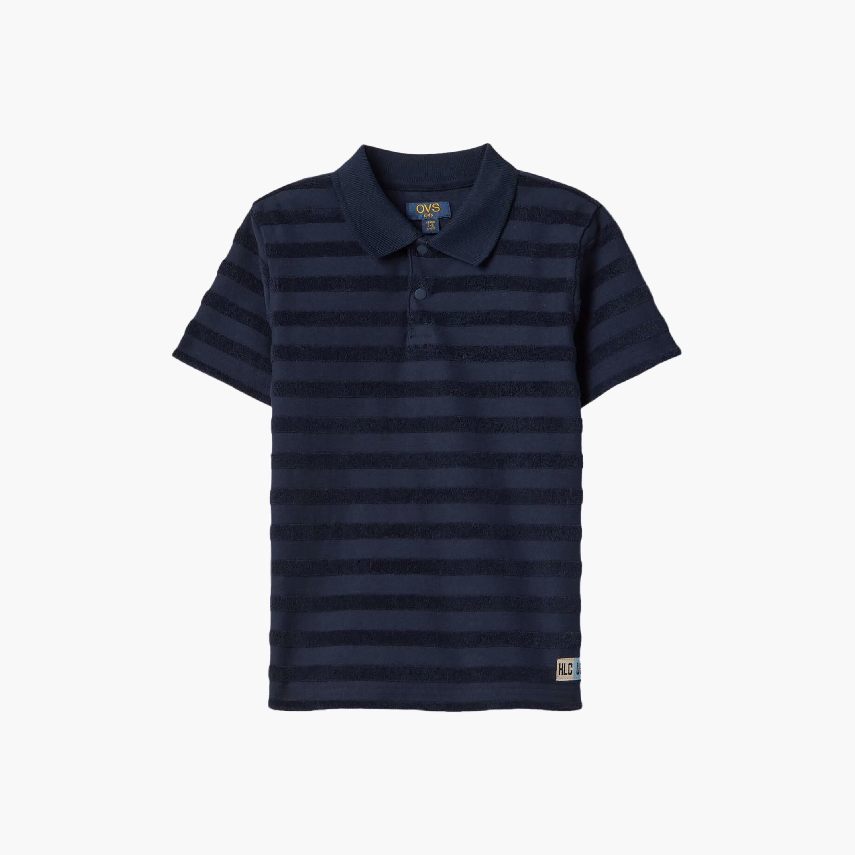 تيشيرت قطن مخطط بأكمام قصيرة من اوه في اس-boys-clothing-tshirtsandpolos-image-1