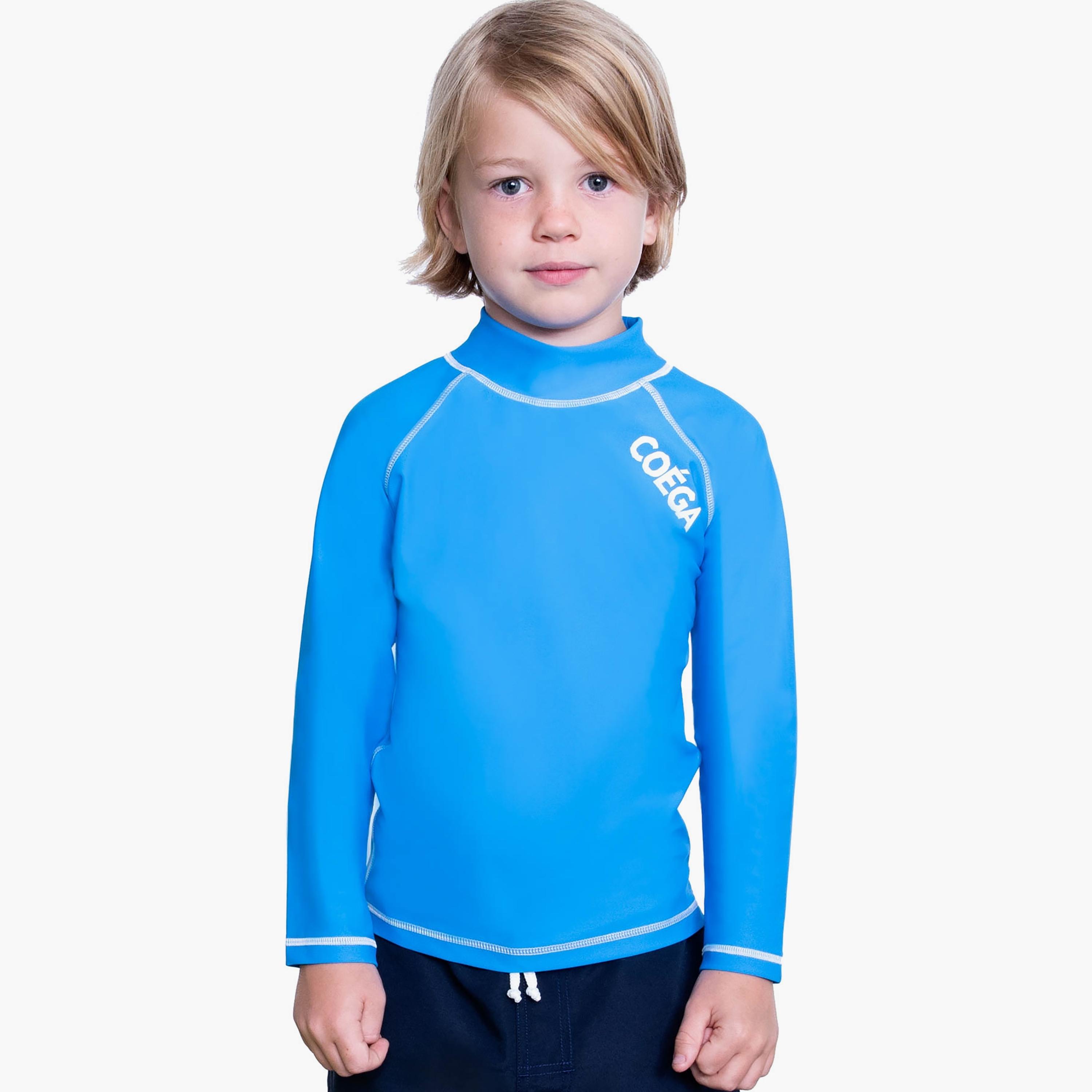 COEGA Sunwear Unisex Kids Rashguard Long Sleeve, Blue-sports-gear-swimming-boy-image-1