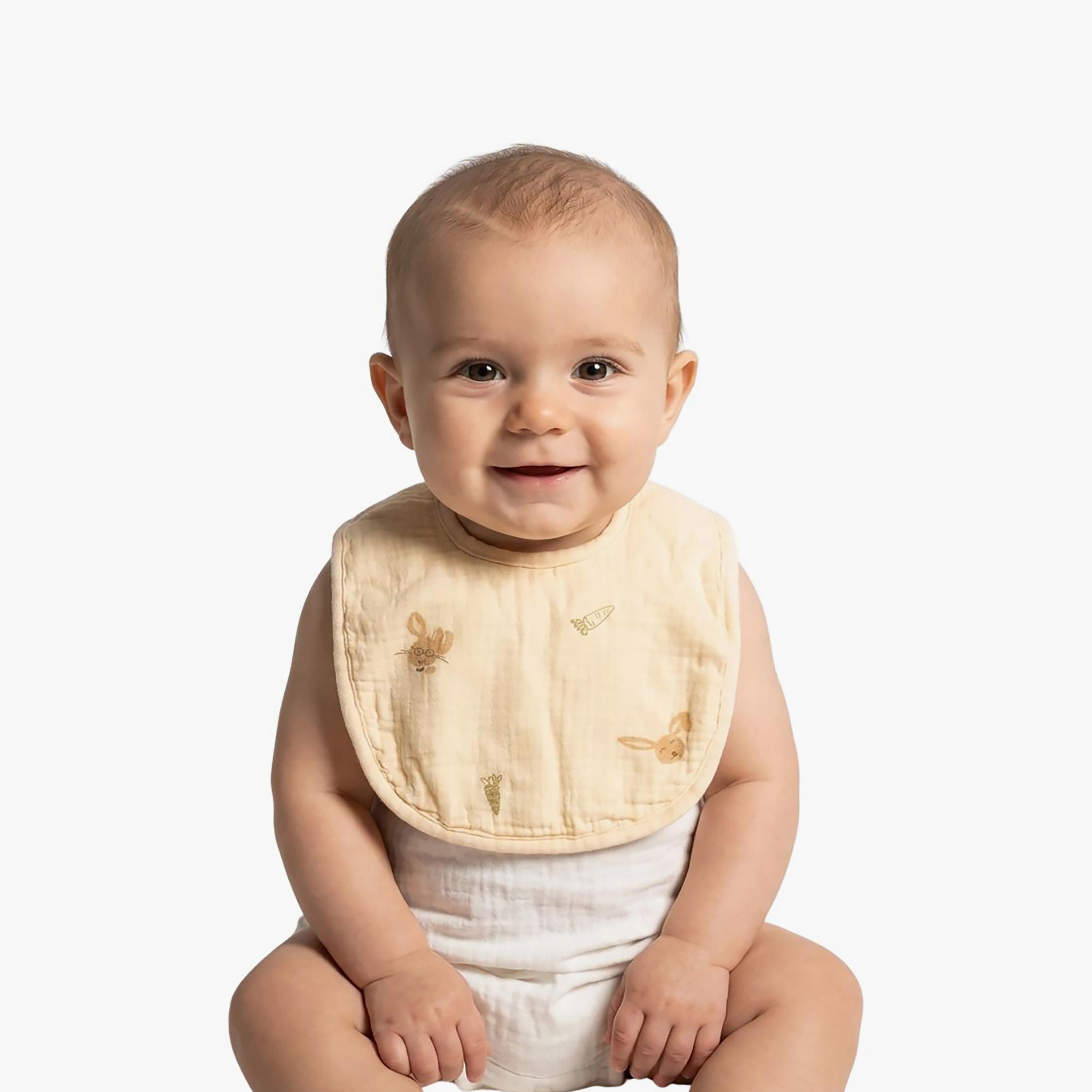 Babyqlo Cotton Printed Bib-baby-feeding-bibs-image-1