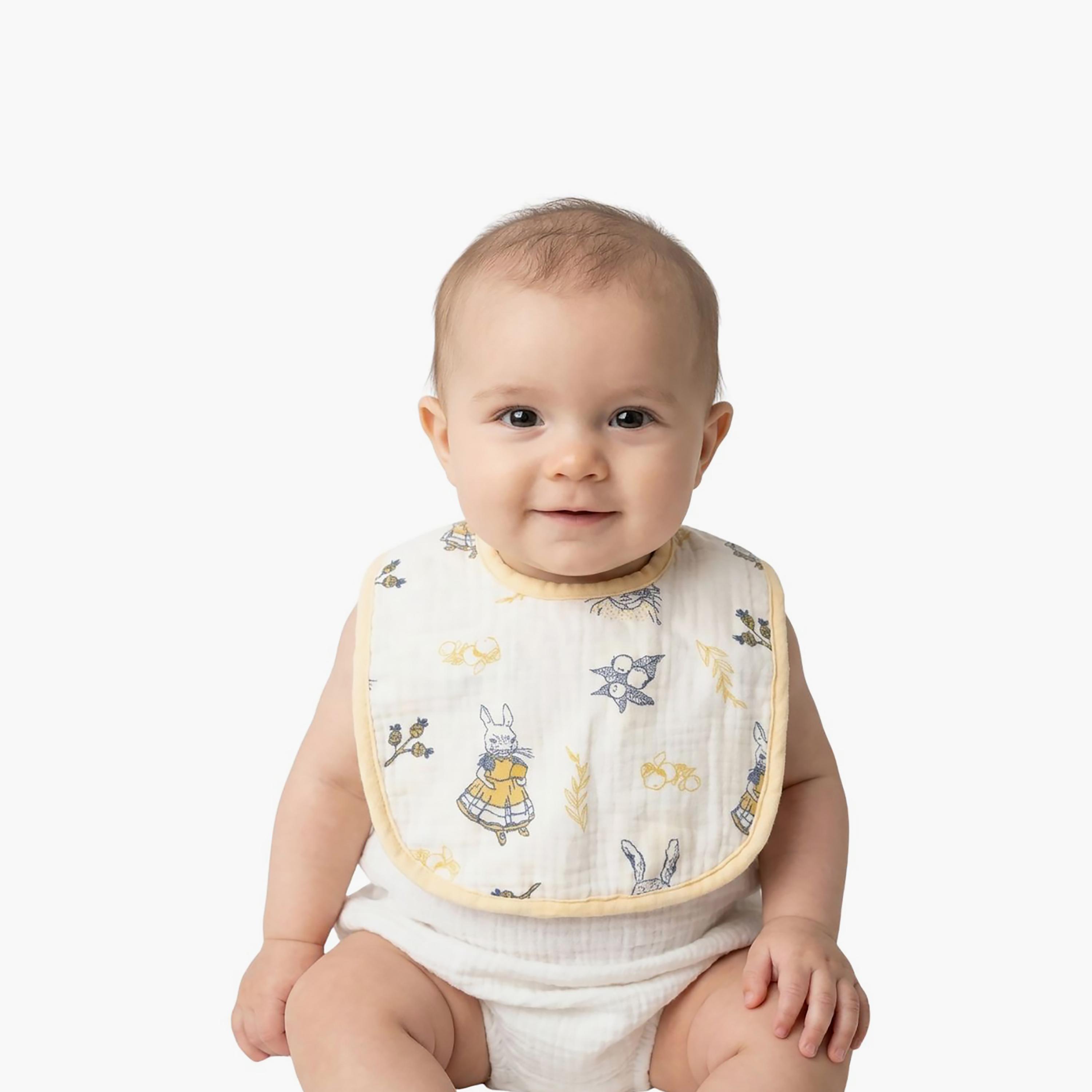 Babyqlo Cotton Printed Bib-baby-feeding-bibs-image-1