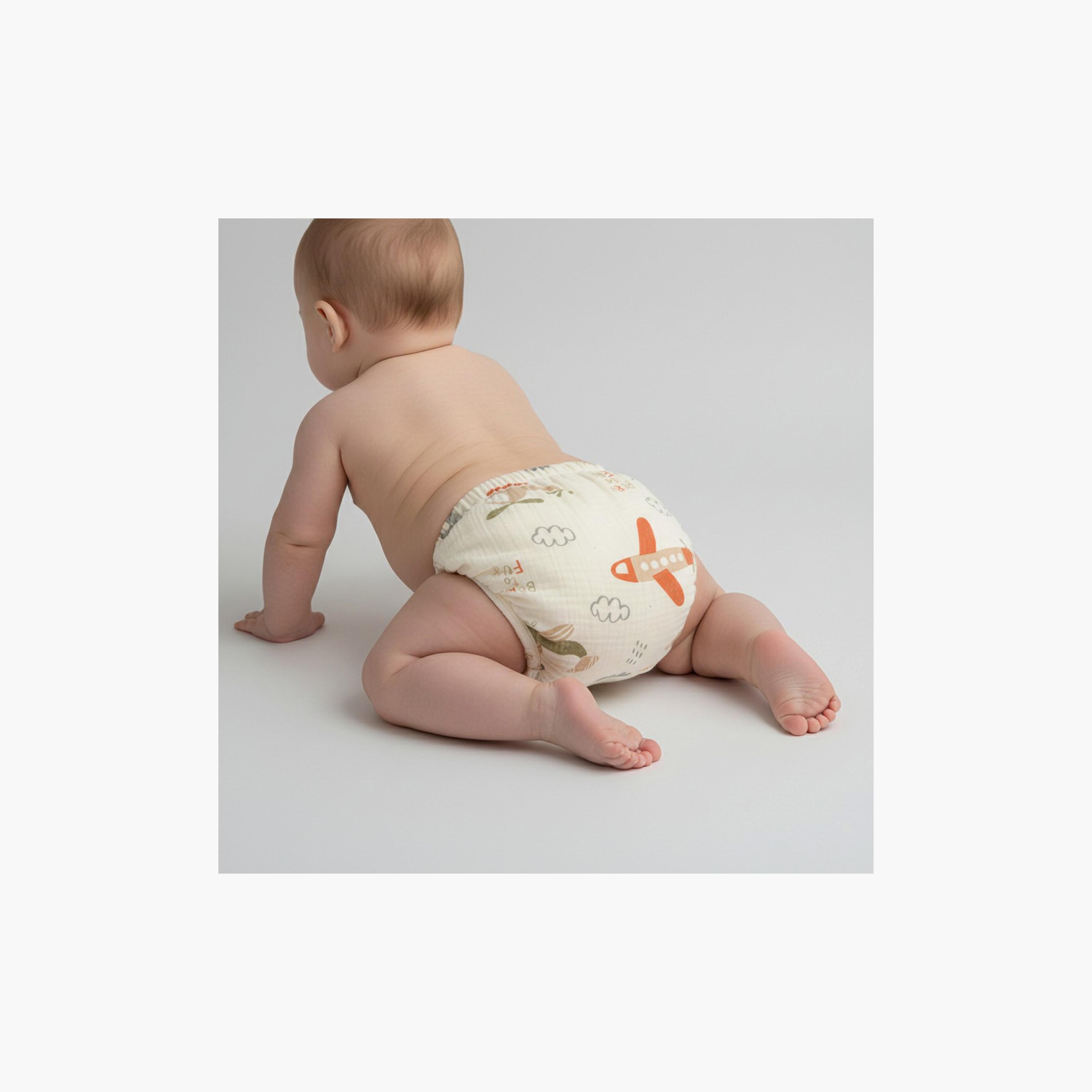 Babyqlo 3-Piece Muslin Dino and Vehicle Potty Training Pants Set-boys-clothing-innerwear-boxersandbriefs-image-5