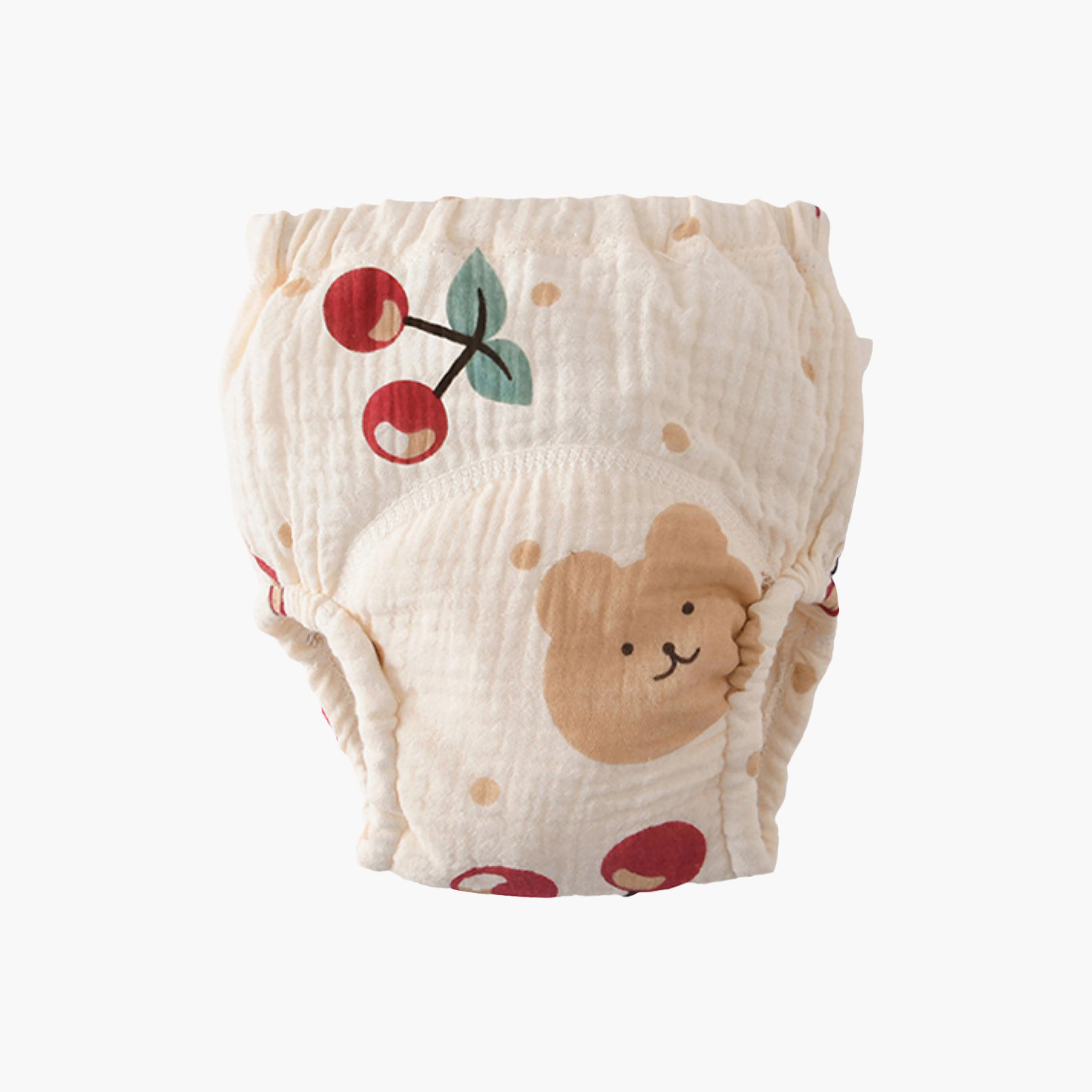 Babyqlo 3-Piece Muslin Bear Floral Potty Training Pants Set-boys-clothing-innerwear-boxersandbriefs-image-2