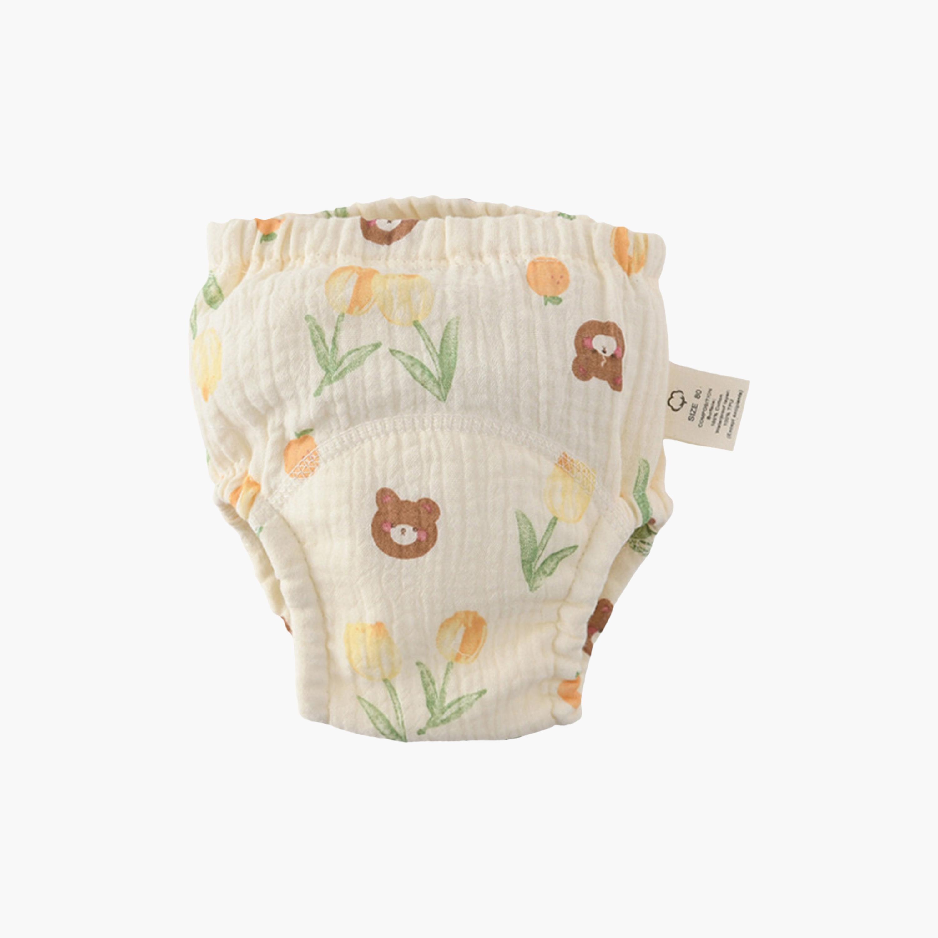 Babyqlo 3-Piece Muslin Bear Floral Potty Training Pants Set-boys-clothing-innerwear-boxersandbriefs-image-3
