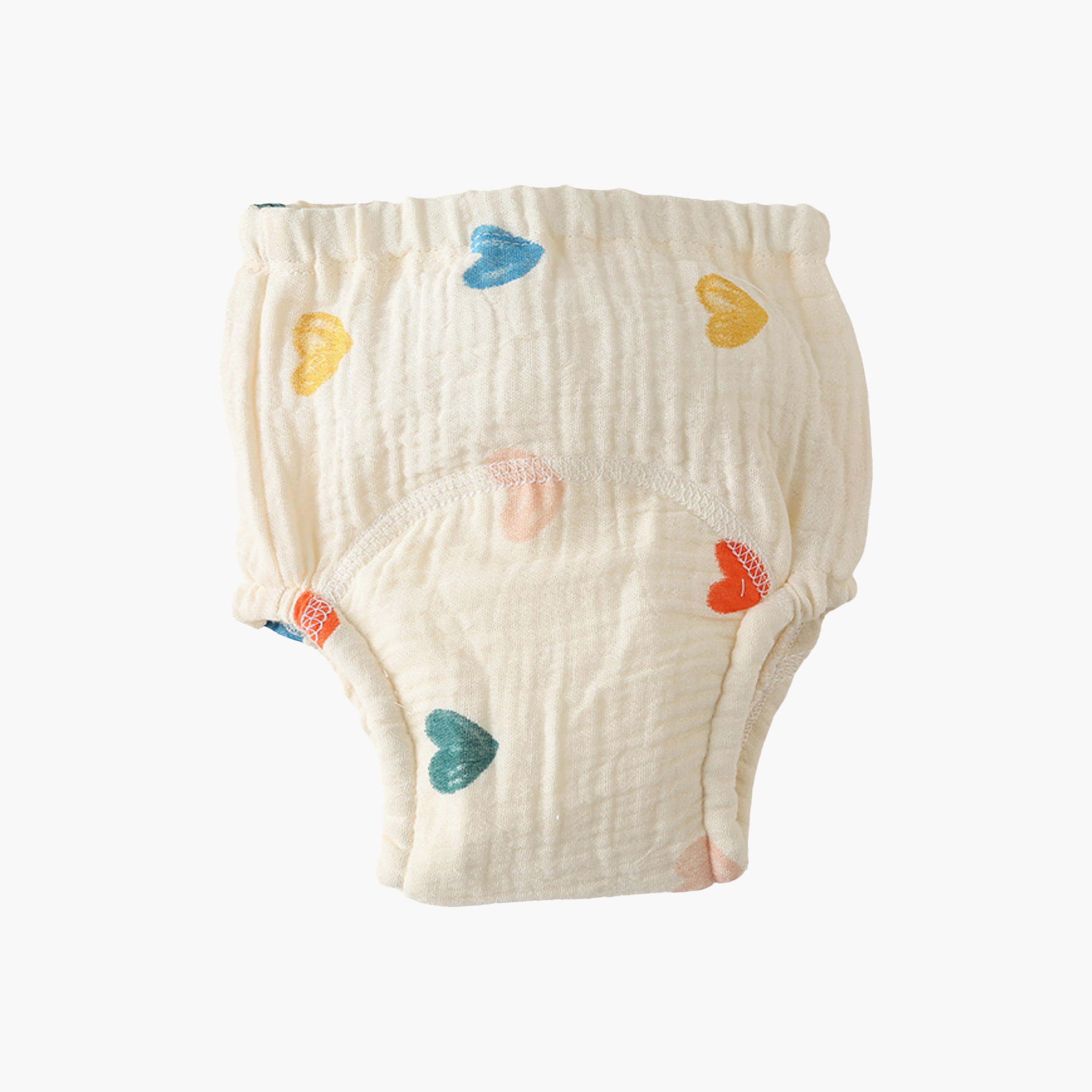 Babyqlo 3-Piece Muslin Rainbow Heart Potty Training Pants Set-boys-clothing-innerwear-boxersandbriefs-image-2