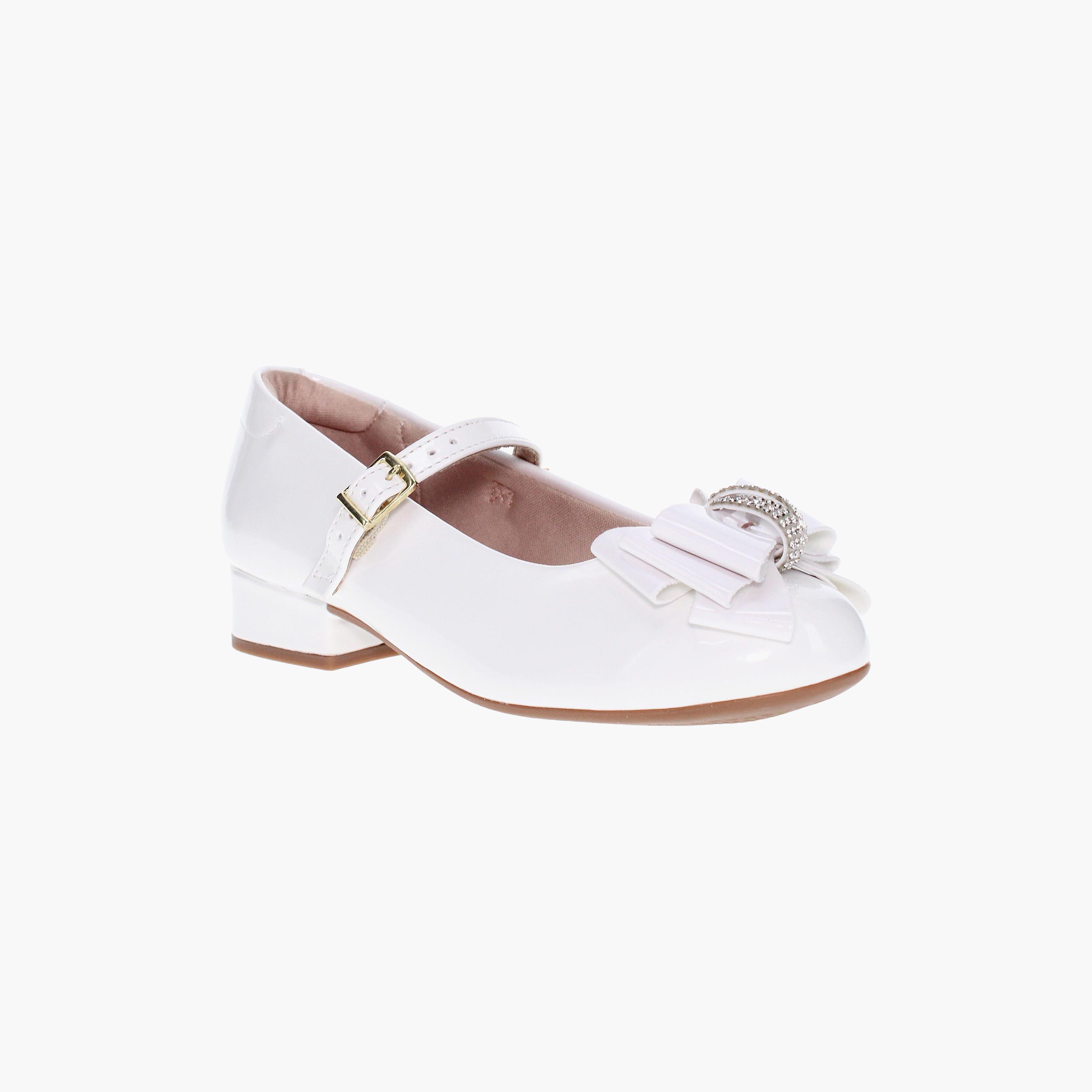 ماري جين من موليكينها للاطفال مع مزين فيونكة مزخرفة | 2528-115-13488-girls-shoes-loafers-image-1