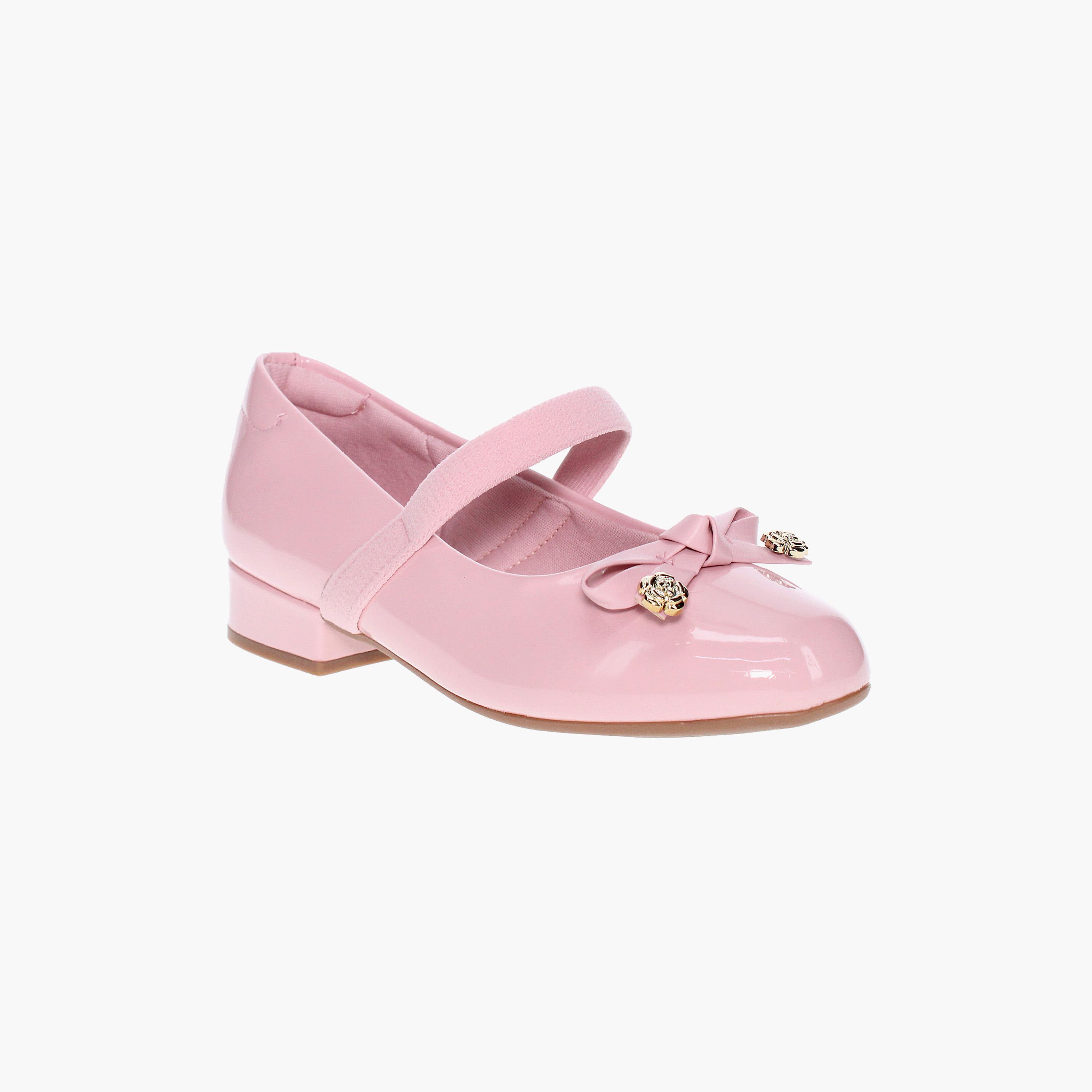 ماري جين من موليكينها للاطفال مع مزين فيونكة ذهبية | 2528-117-13552-girls-shoes-ballerinas-image-1