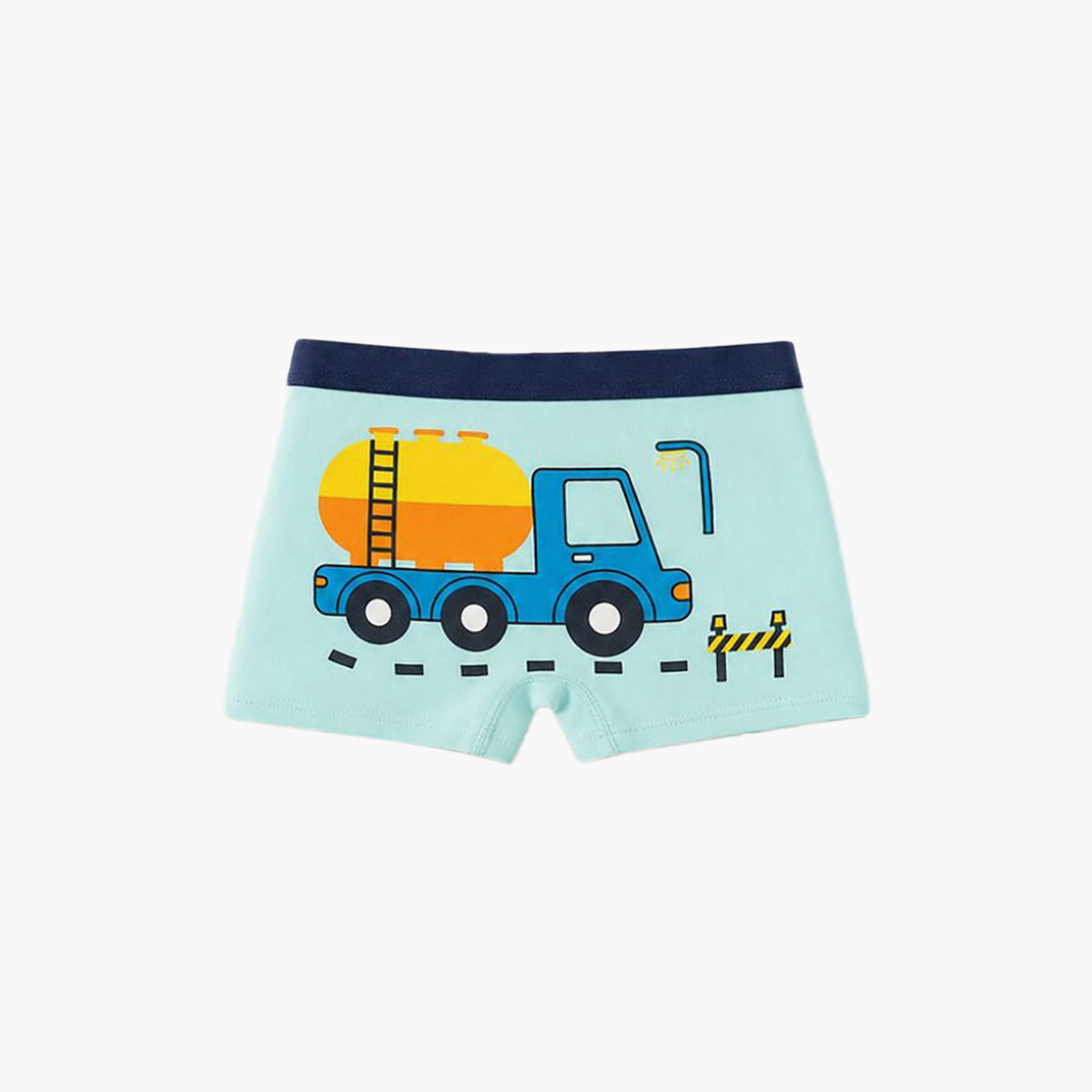 Babyqlo 4-Piece Graphic Cotton Elasticated Boxers-boys-clothing-innerwear-boxersandbriefs-image-3