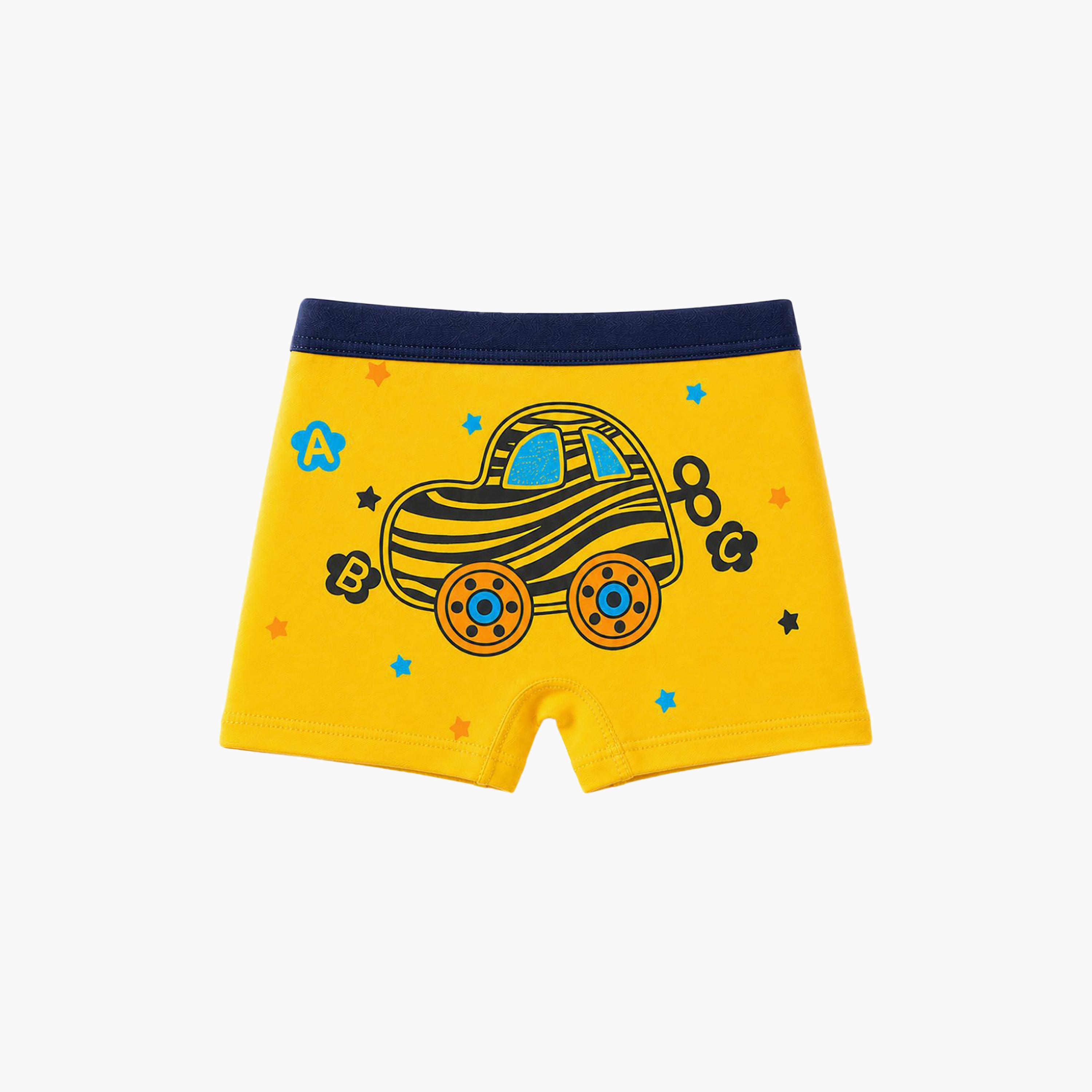 Babyqlo 4-Piece Graphic Cotton Elasticated Boxers-boys-clothing-innerwear-boxersandbriefs-image-4