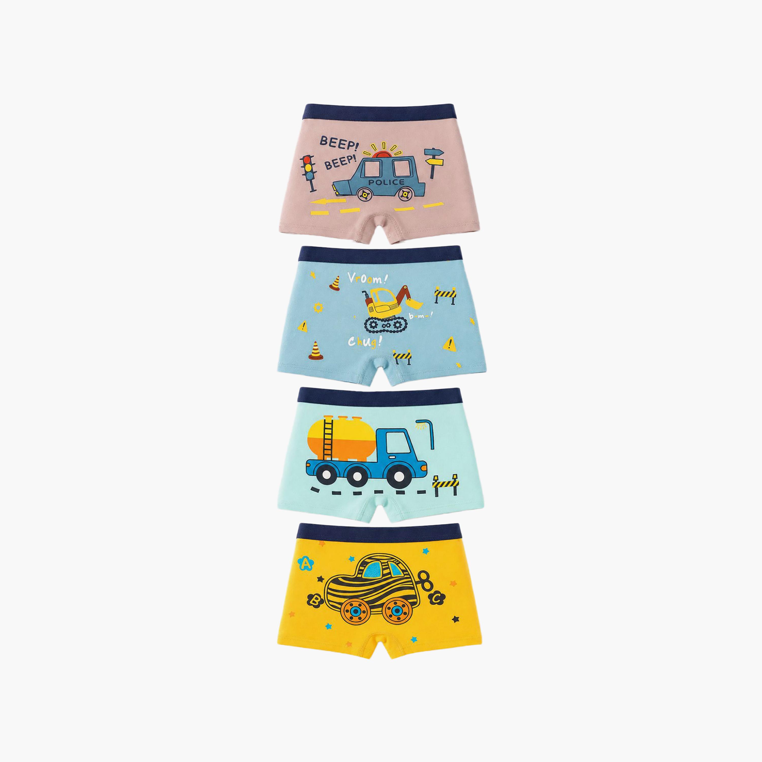 Babyqlo 4-Piece Graphic Cotton Elasticated Boxers-boys-clothing-innerwear-boxersandbriefs-image-8