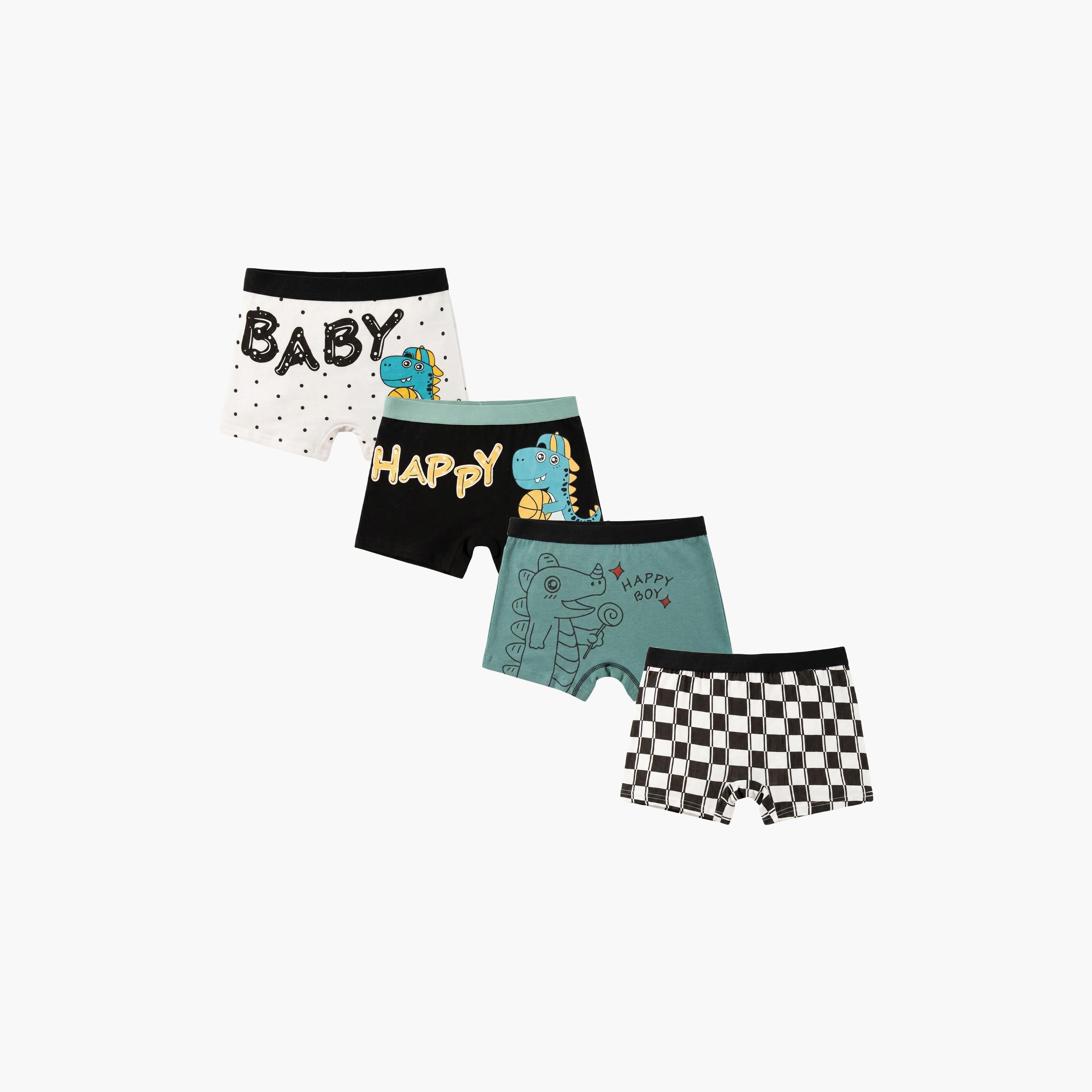 Babyqlo 4-Piece Graphic Cotton Elasticated Boxers-boys-clothing-innerwear-boxersandbriefs-image-1