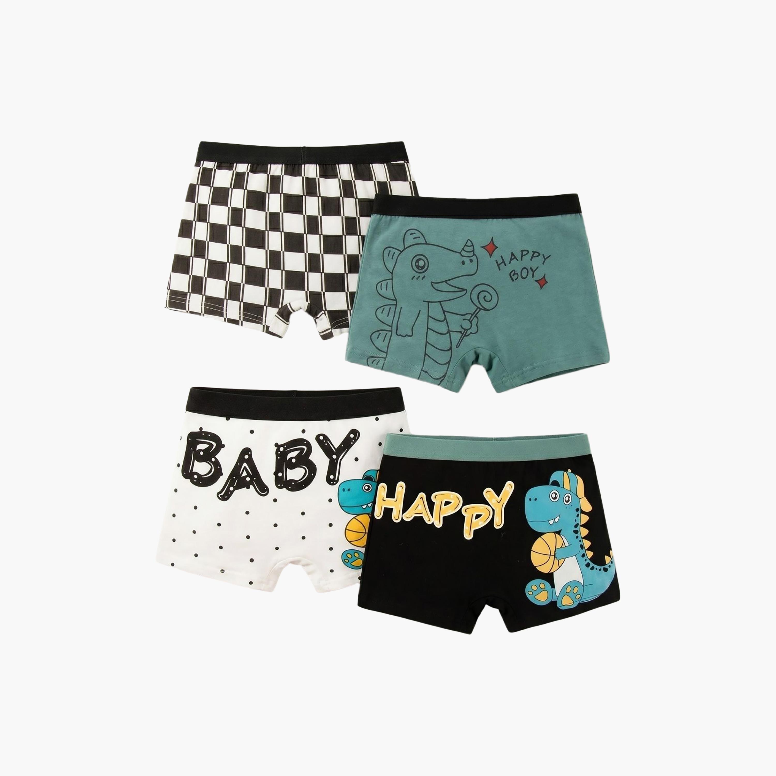 Babyqlo 4-Piece Graphic Cotton Elasticated Boxers-boys-clothing-innerwear-boxersandbriefs-image-6