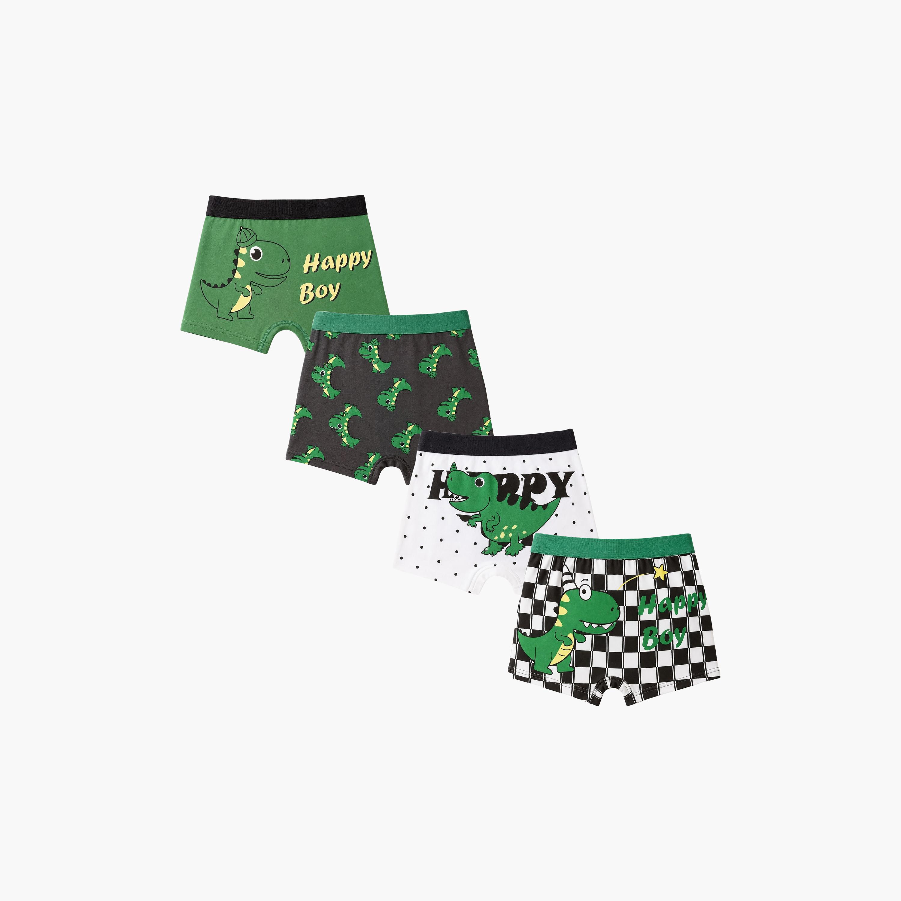 Babyqlo 4-Piece Graphic Cotton Elasticated Boxers-boys-clothing-innerwear-boxersandbriefs-image-1