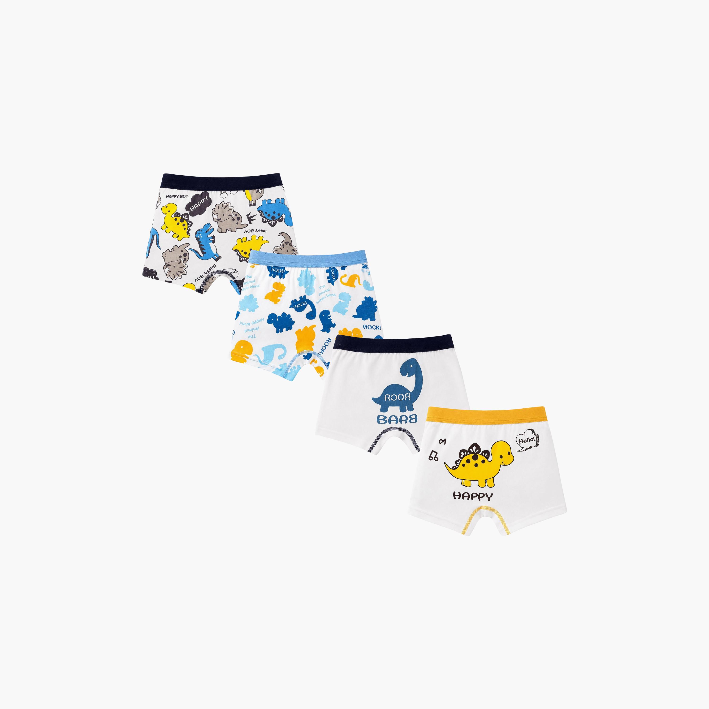 Babyqlo 4-Piece Graphic Cotton Elasticated Boxers-boys-clothing-innerwear-boxersandbriefs-image-1
