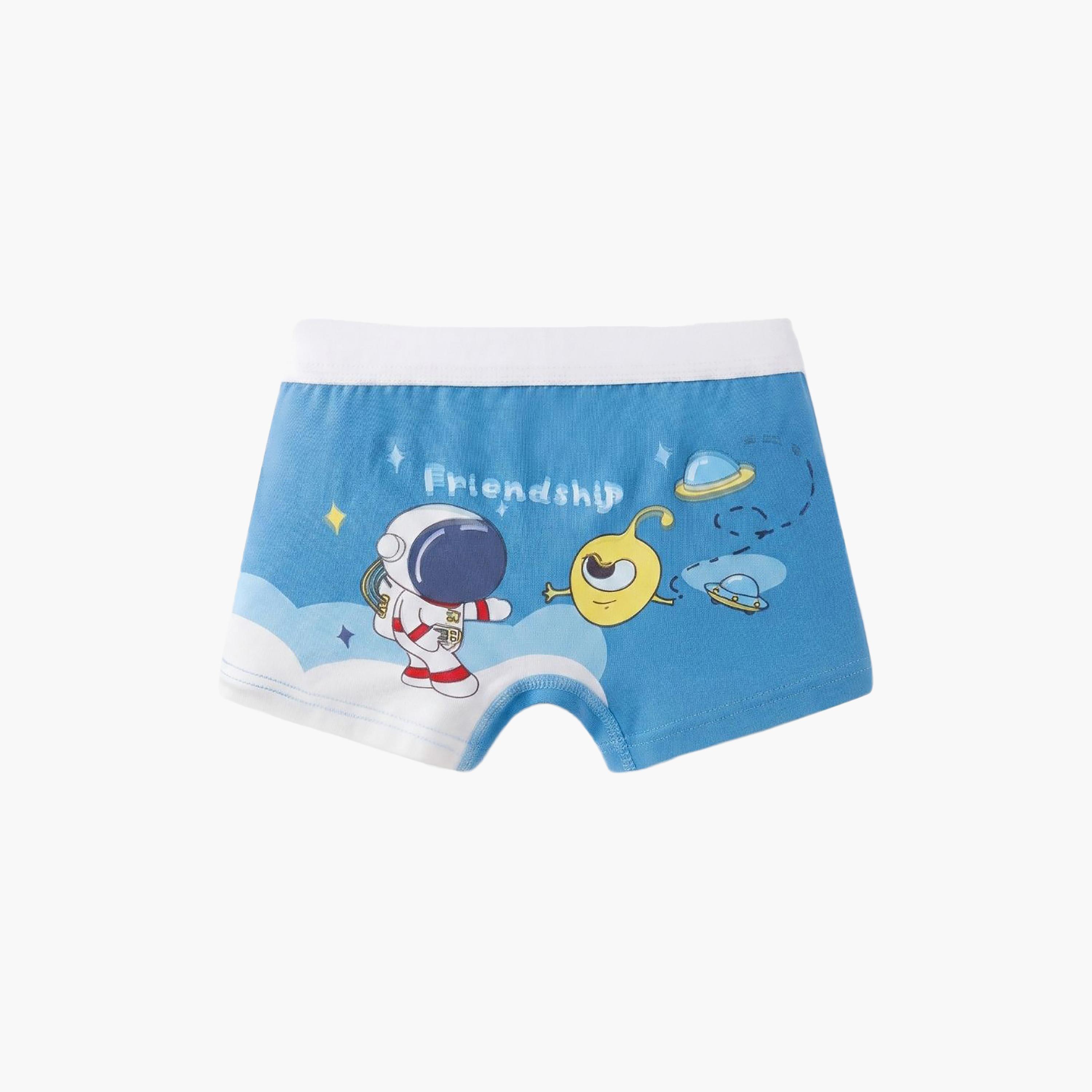 Babyqlo 4-Piece Graphic Cotton Elasticated Boxers-boys-clothing-innerwear-boxersandbriefs-image-2
