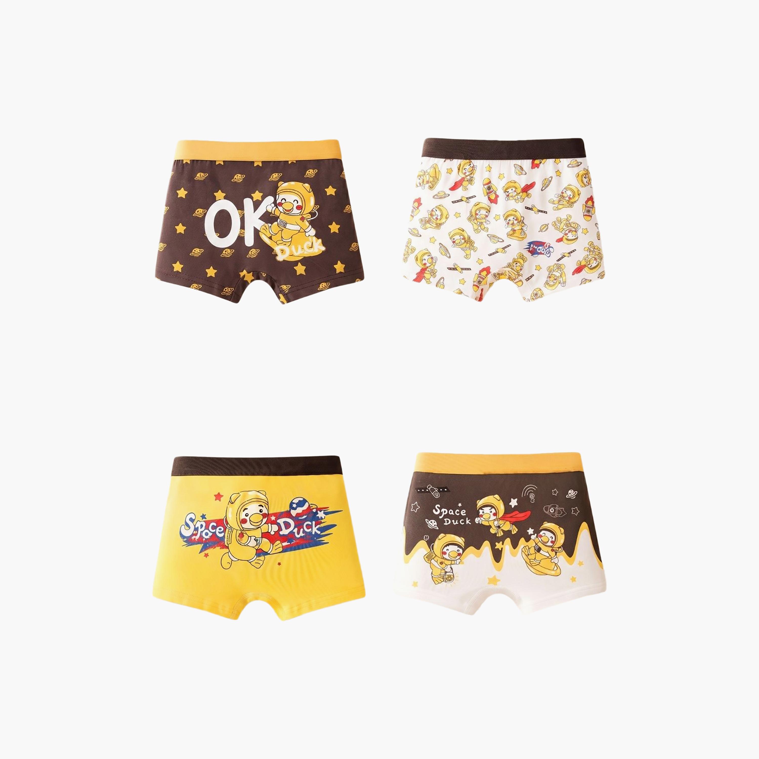 Babyqlo 4-Piece Graphic Cotton Elasticated Boxers-boys-clothing-innerwear-boxersandbriefs-image-6