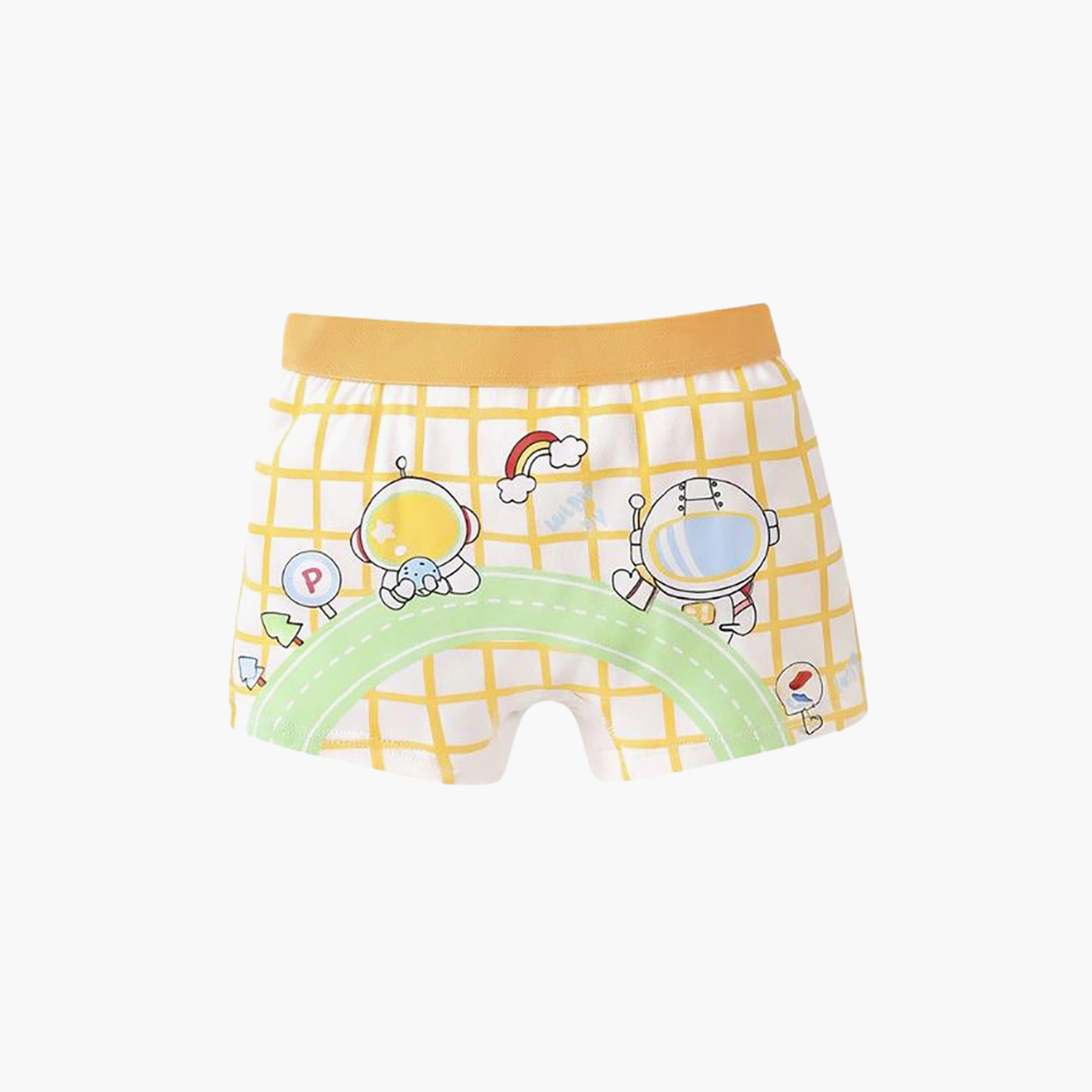 Babyqlo 4-Piece Graphic Cotton Elasticated Boxers-boys-clothing-innerwear-boxersandbriefs-image-3