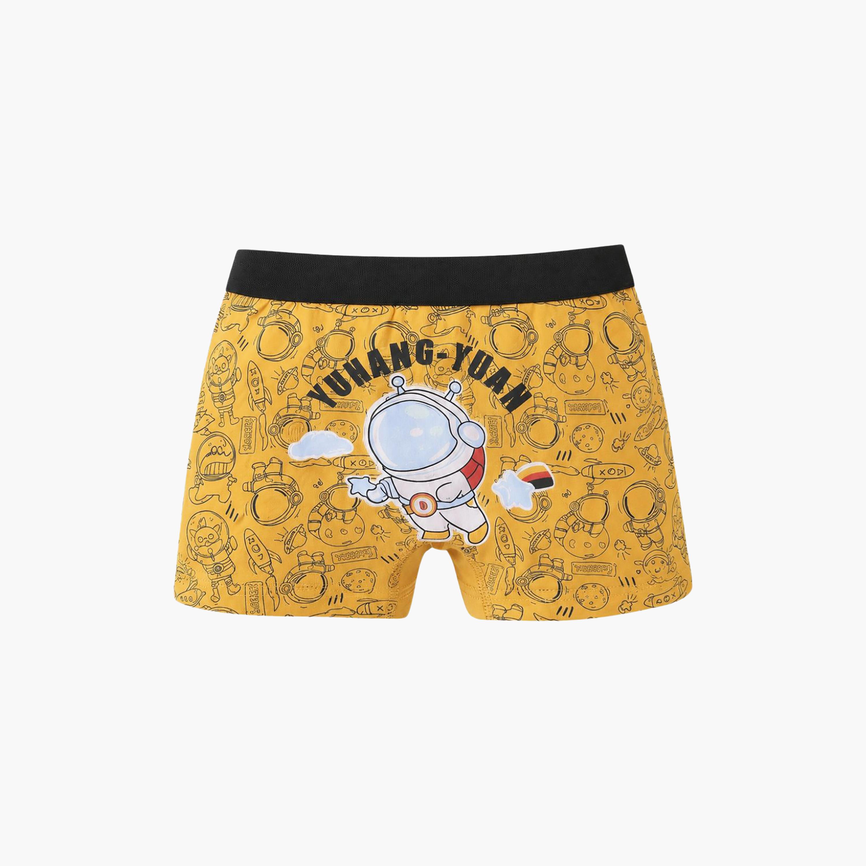 Babyqlo 4-Piece Graphic Cotton Elasticated Boxers-boys-clothing-innerwear-boxersandbriefs-image-4