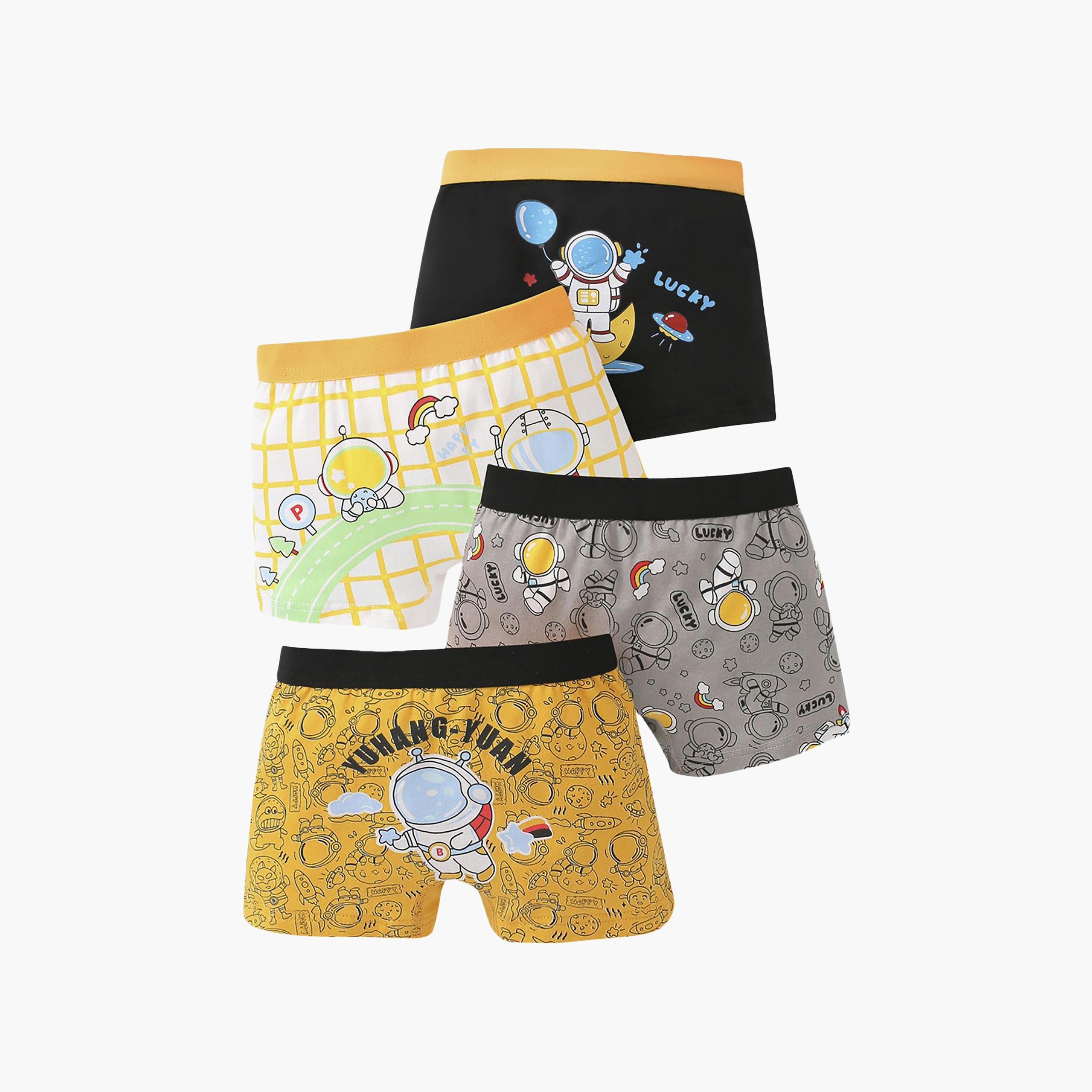 Babyqlo 4-Piece Graphic Cotton Elasticated Boxers-boys-clothing-innerwear-boxersandbriefs-image-6
