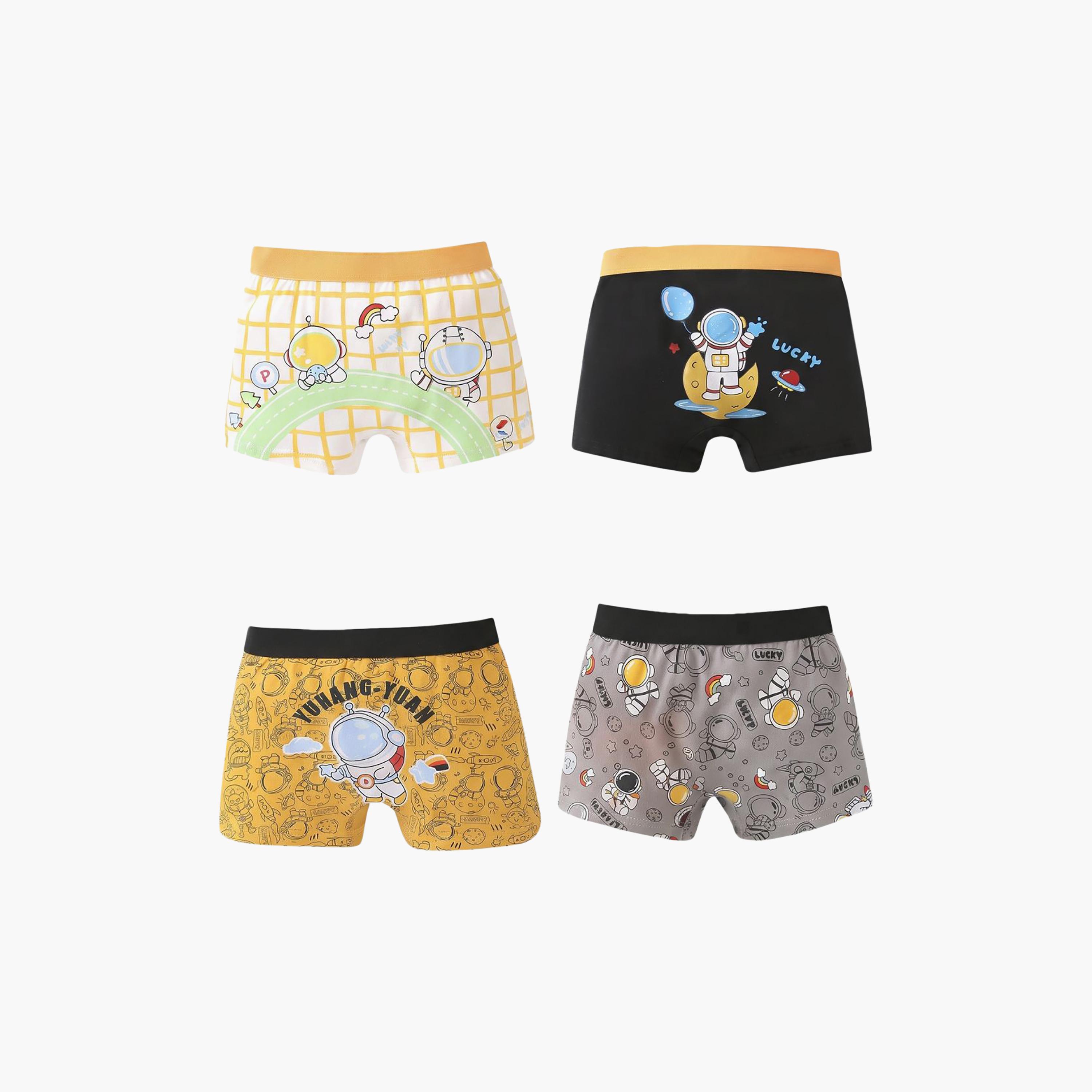 Babyqlo 4-Piece Graphic Cotton Elasticated Boxers-boys-clothing-innerwear-boxersandbriefs-image-7