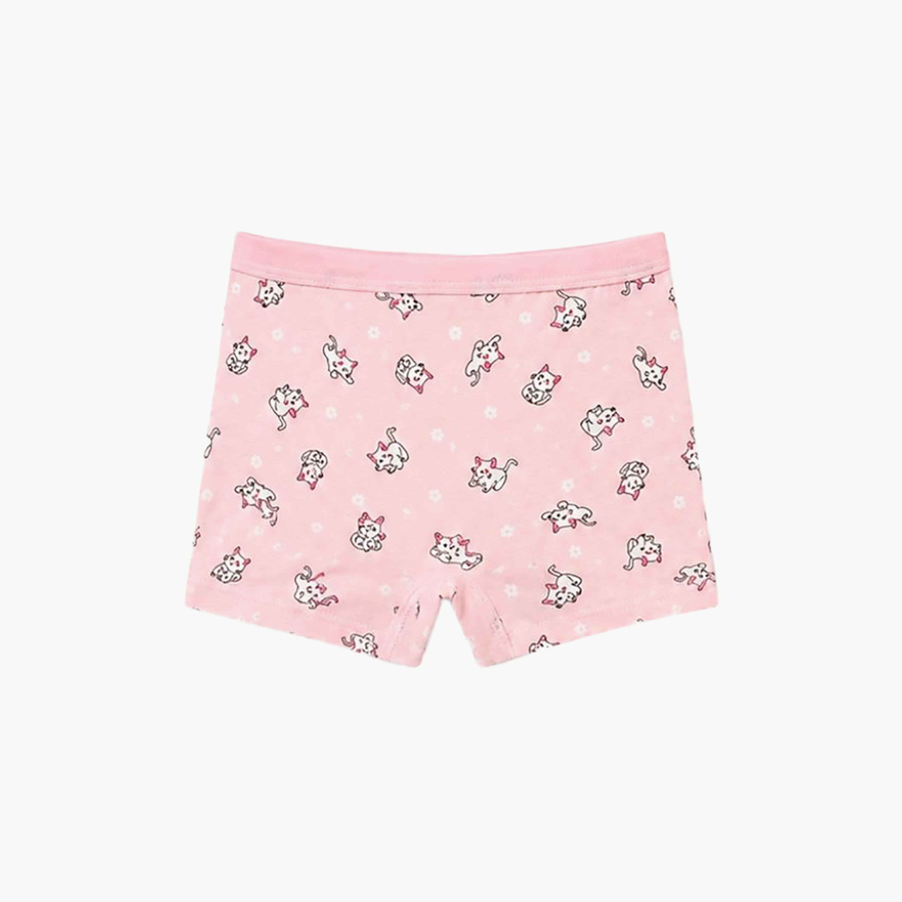 بوكسر بريف قطن ناعم مطاطي بطبعات من بيبيكلو-girls-clothing-innerwear-panties-image-2