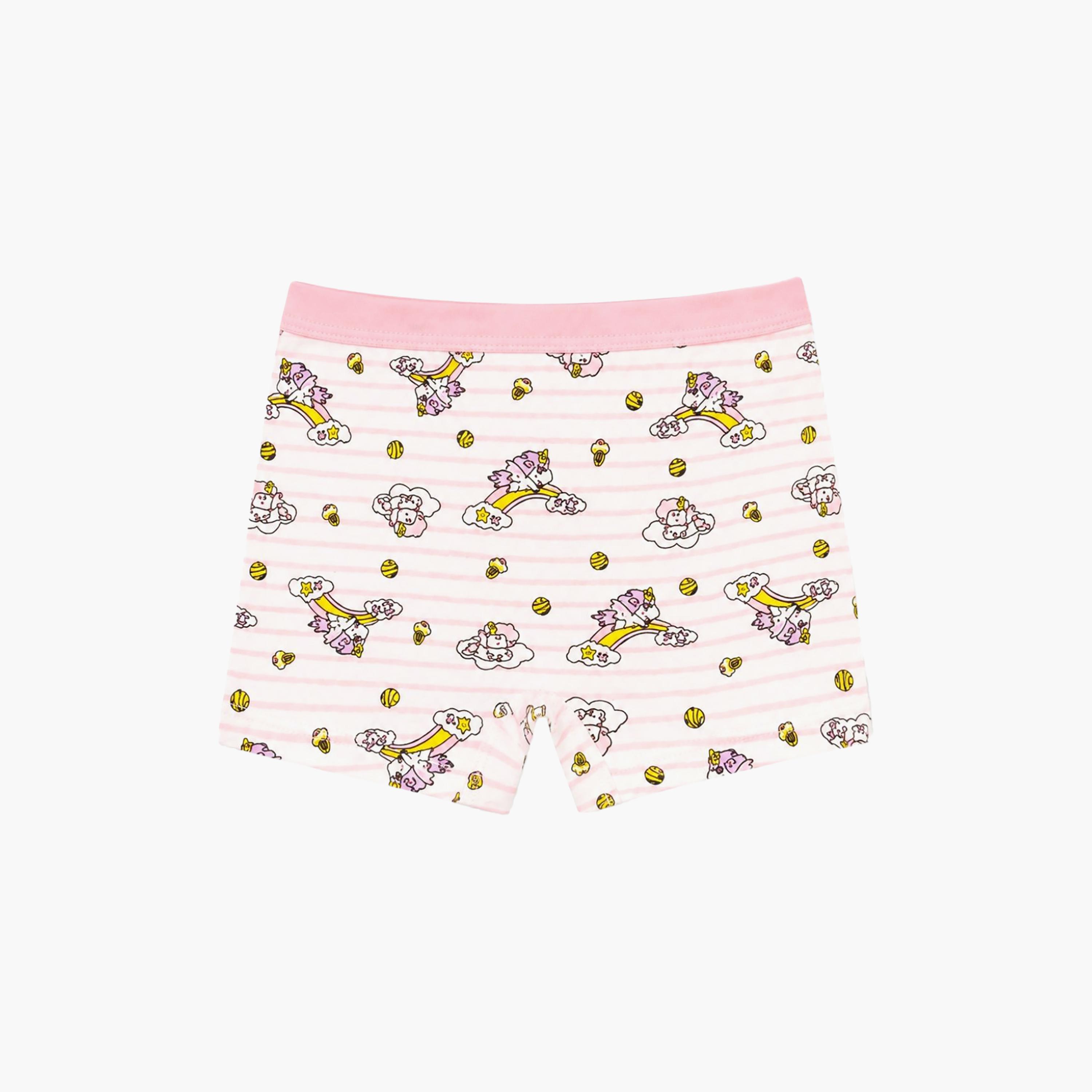 بوكسر بريف قطن ناعم مطاطي بطبعات من بيبيكلو-girls-clothing-innerwear-panties-image-3