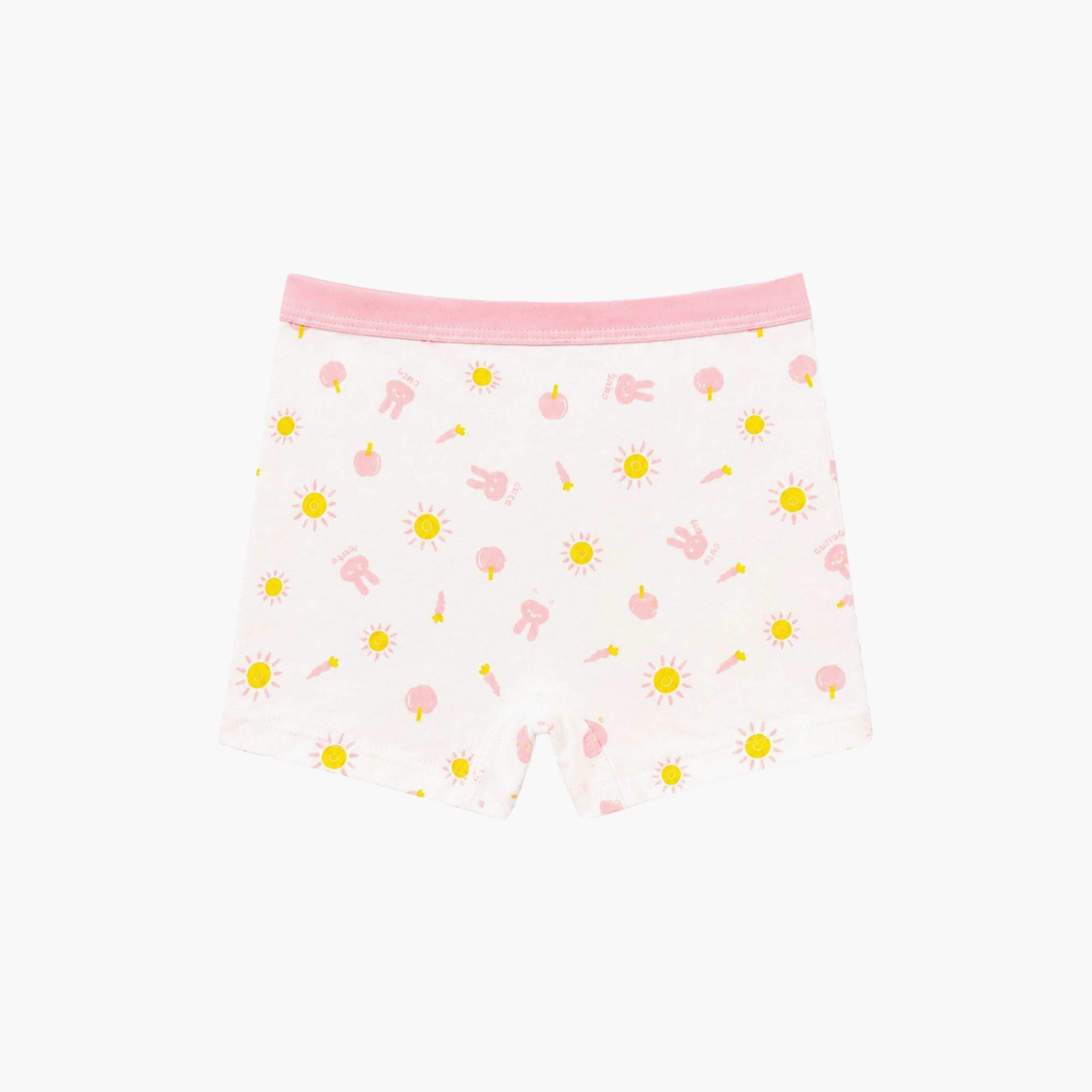 بوكسر بريف قطن ناعم مطاطي بطبعات من بيبيكلو-girls-clothing-innerwear-panties-image-4
