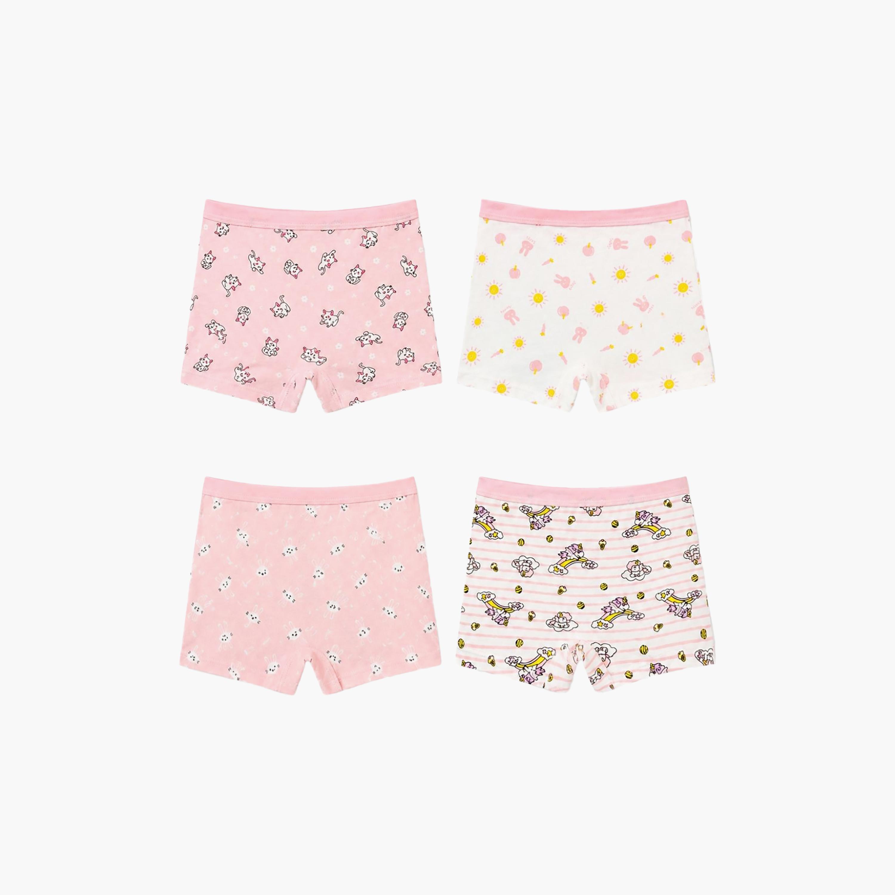 بوكسر بريف قطن ناعم مطاطي بطبعات من بيبيكلو-girls-clothing-innerwear-panties-image-7