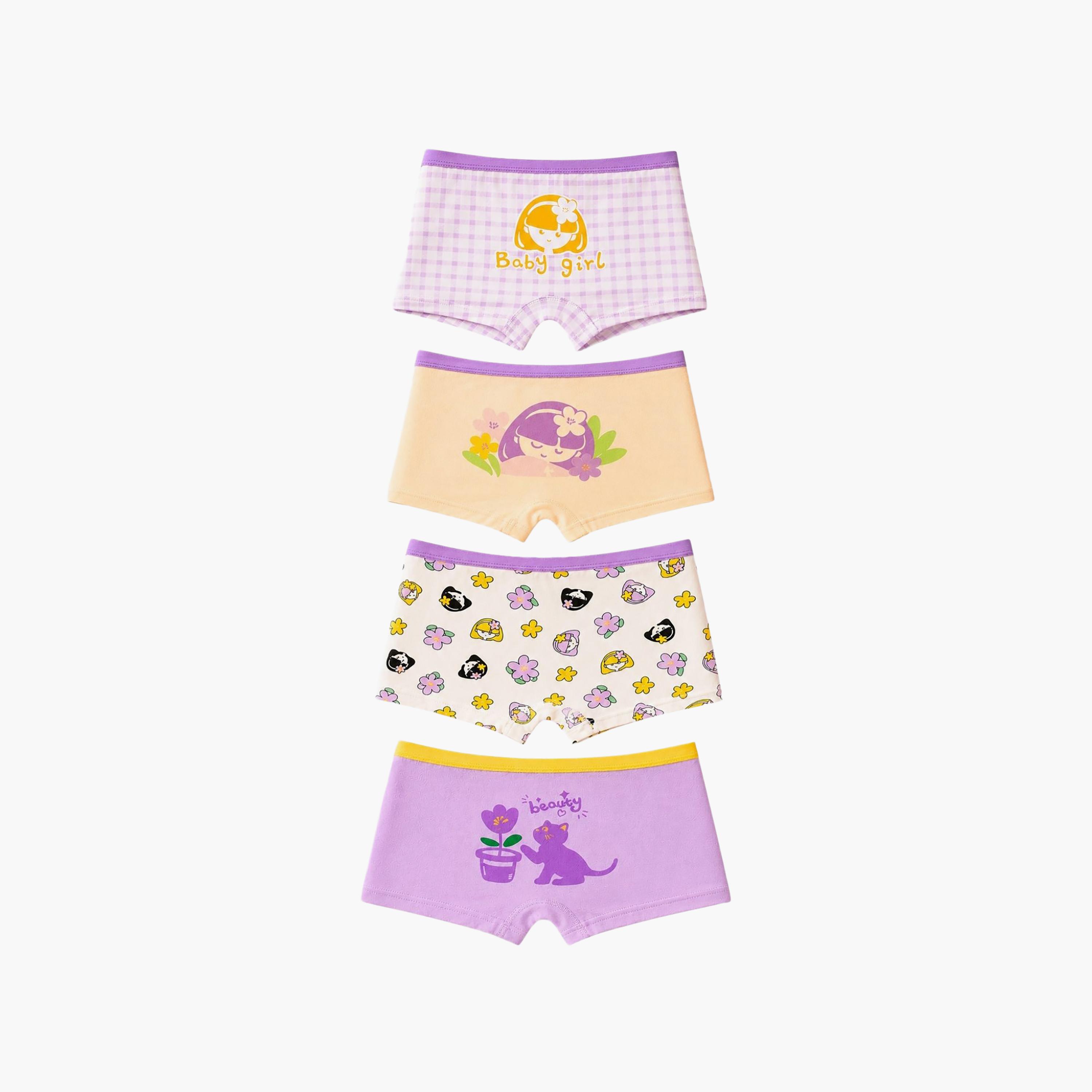 Babyqlo Graphic Soft Cotton Elasticated Boxer Briefs-girls-clothing-innerwear-panties-image-6