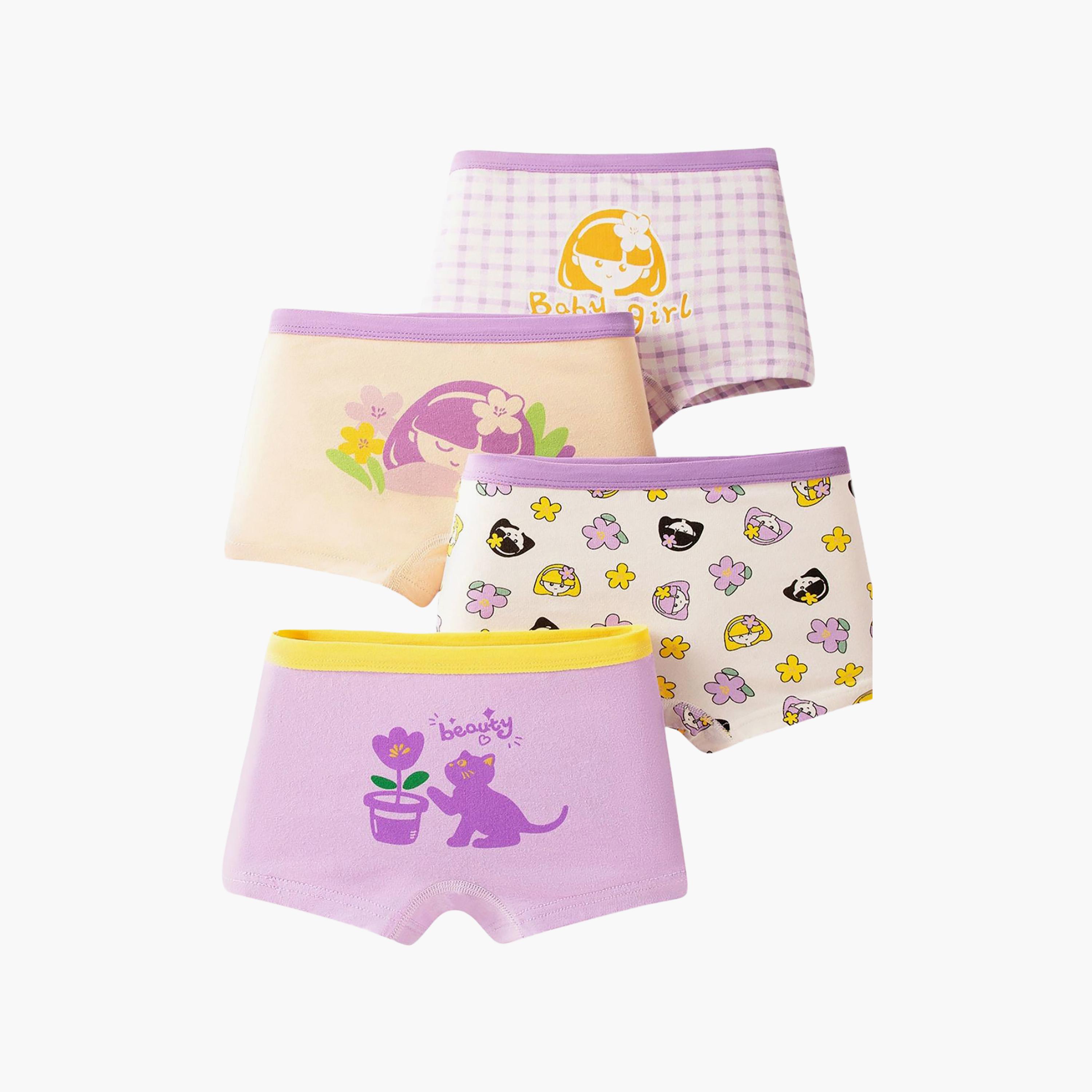 Babyqlo Graphic Soft Cotton Elasticated Boxer Briefs-girls-clothing-innerwear-panties-image-7