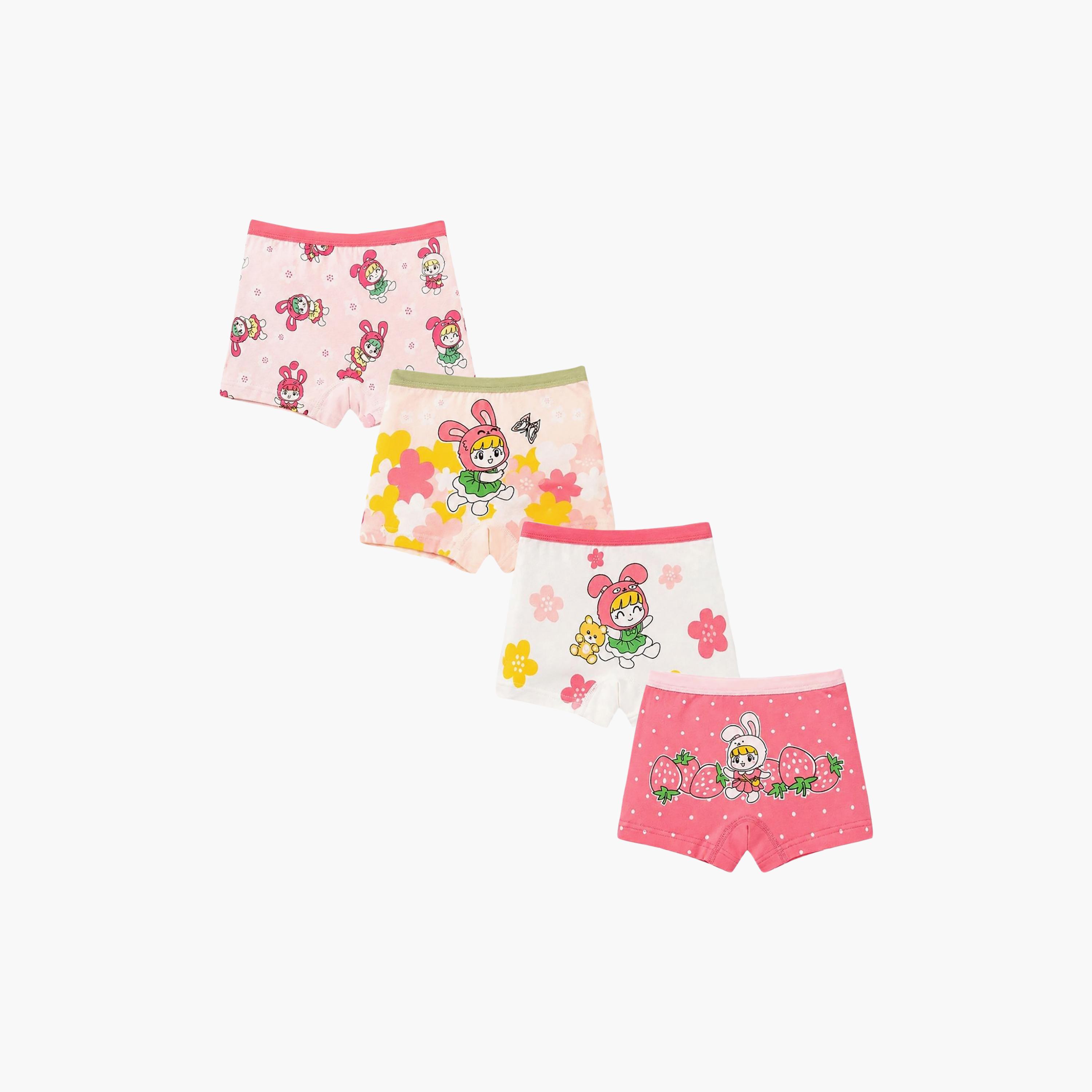 بوكسر بريف قطن مرن طباعة جرافيك من بيبيكلو-girls-clothing-innerwear-panties-image-1