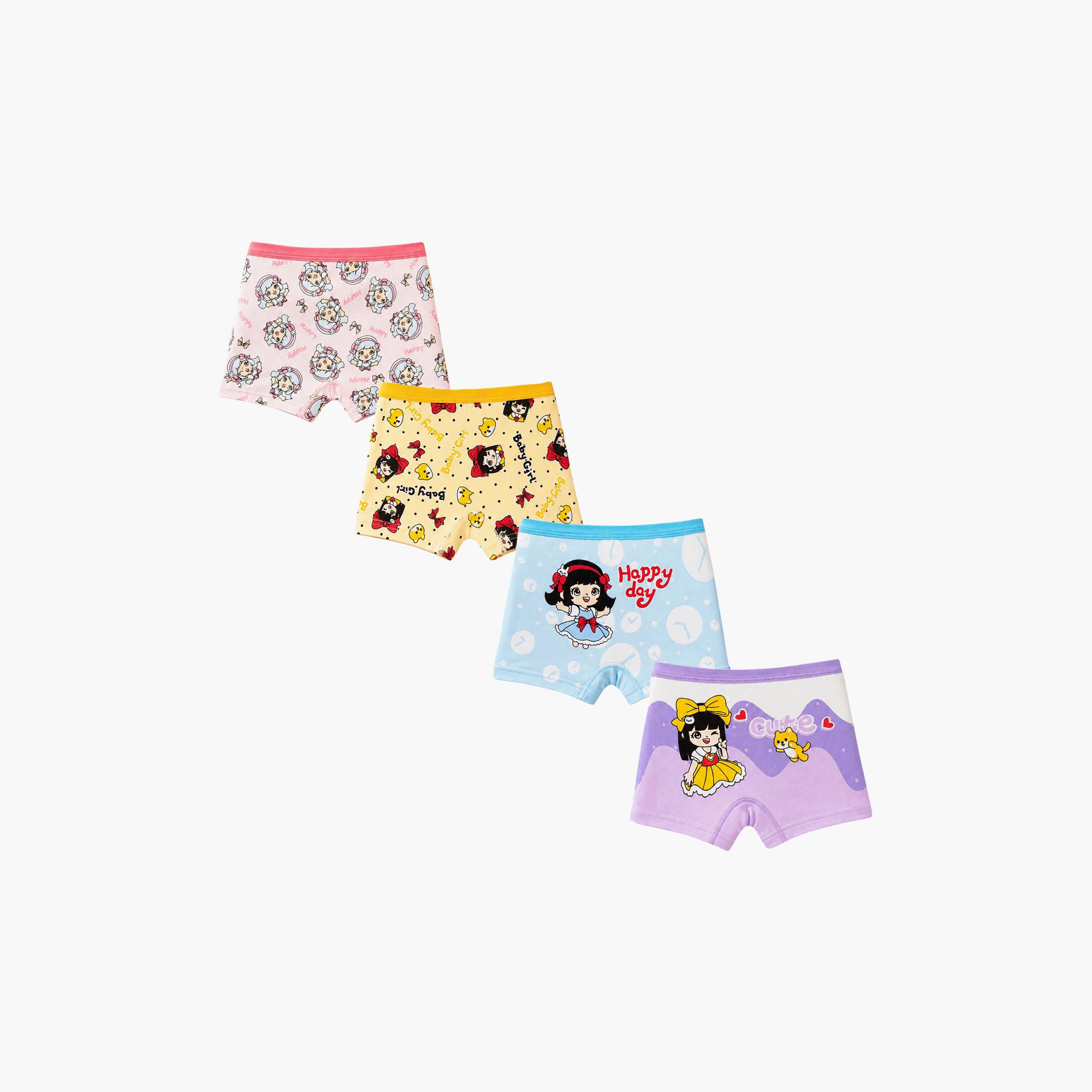 بوكسر بريف قطن مرن طباعة جرافيك من بيبيكلو-girls-clothing-innerwear-panties-image-1