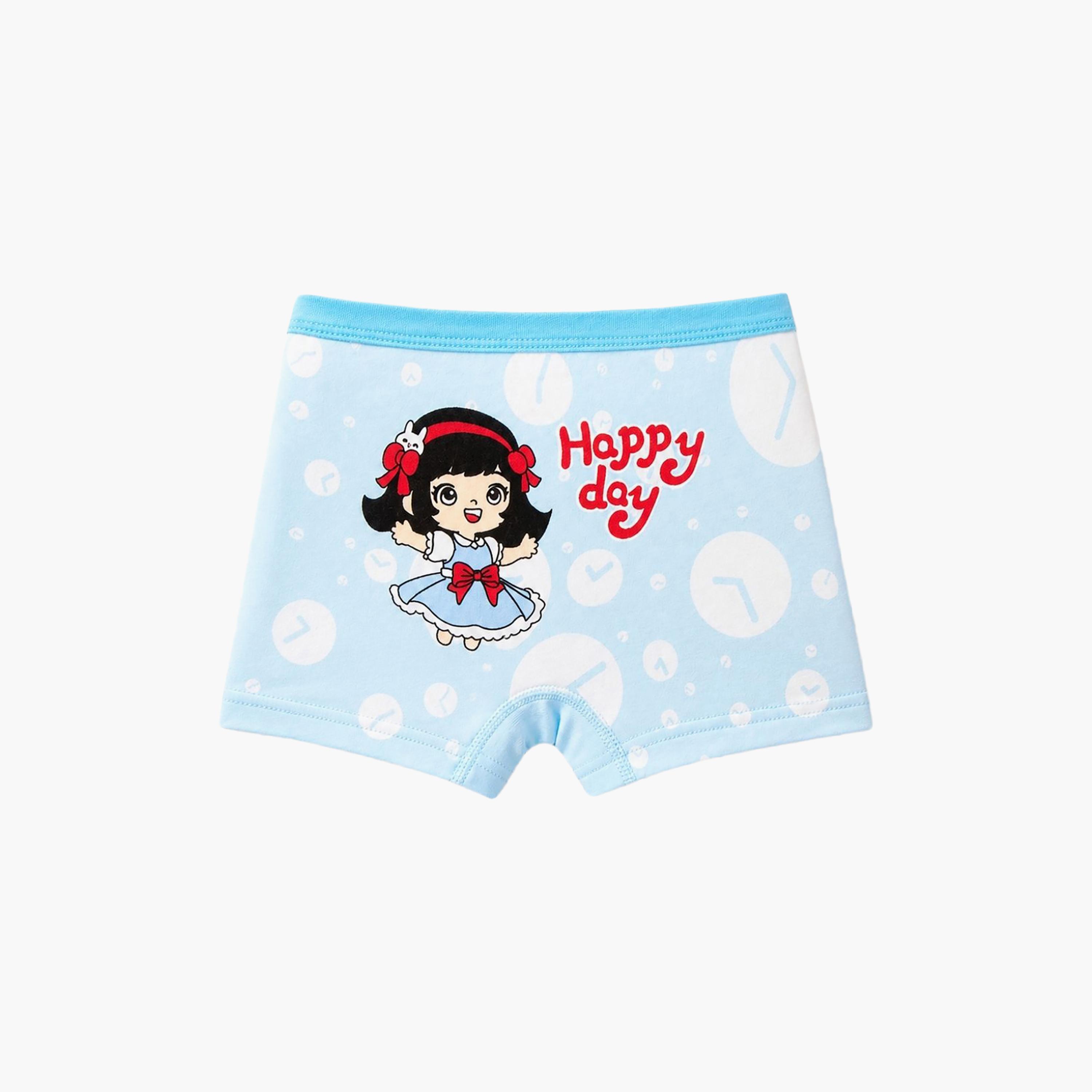 بوكسر بريف قطن مرن طباعة جرافيك من بيبيكلو-girls-clothing-innerwear-panties-image-3