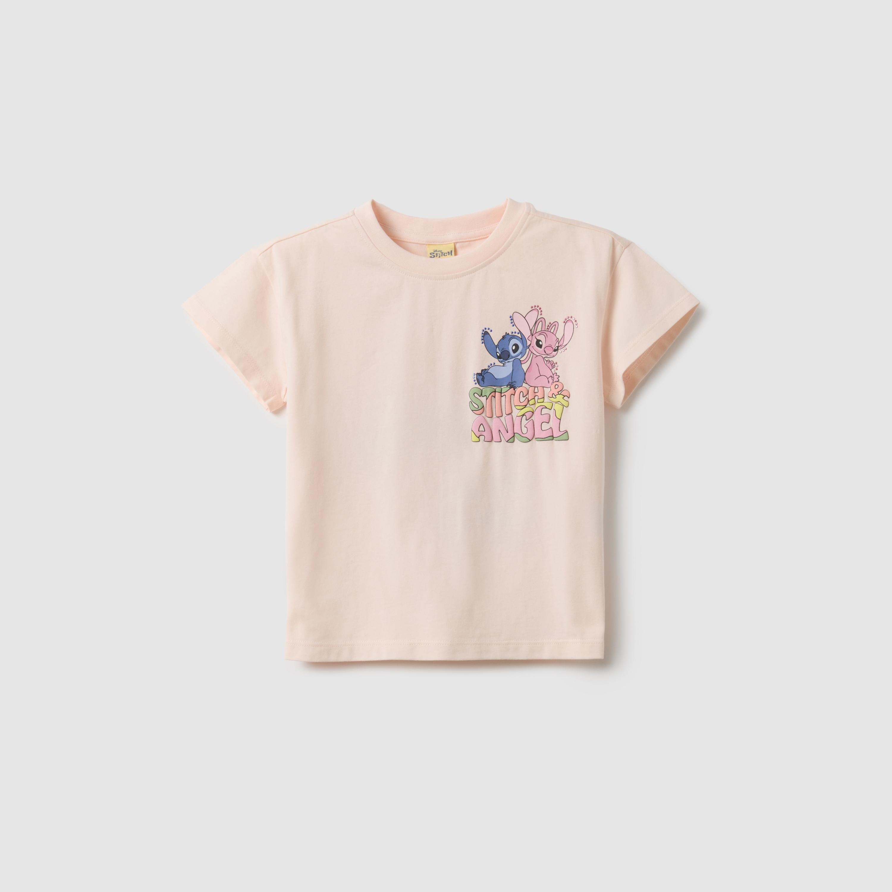 OVS Short Sleeves Stitch & Angel Graphic T-Shirt-girls-clothing-tshirts-image-1