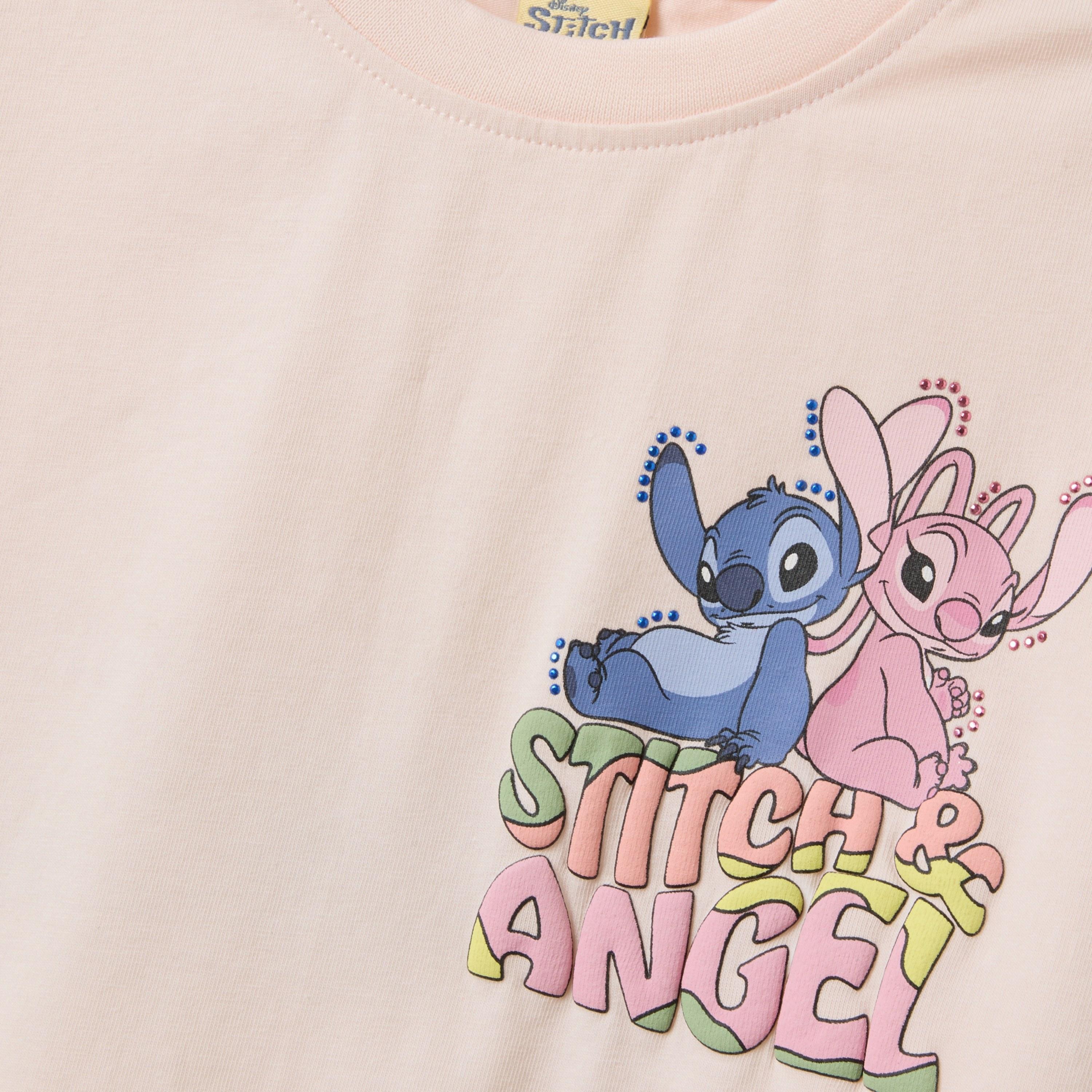 OVS Short Sleeves Stitch & Angel Graphic T-Shirt-girls-clothing-tshirts-image-3