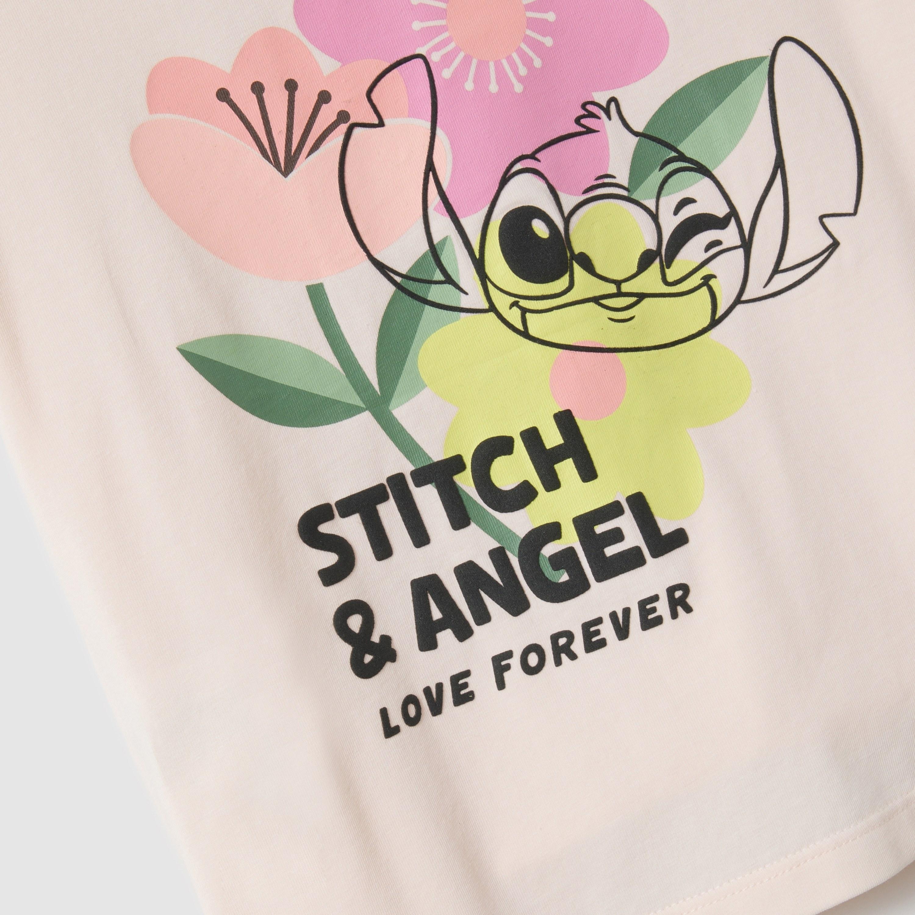 OVS Short Sleeves Stitch & Angel Graphic T-Shirt-girls-clothing-tshirts-image-4