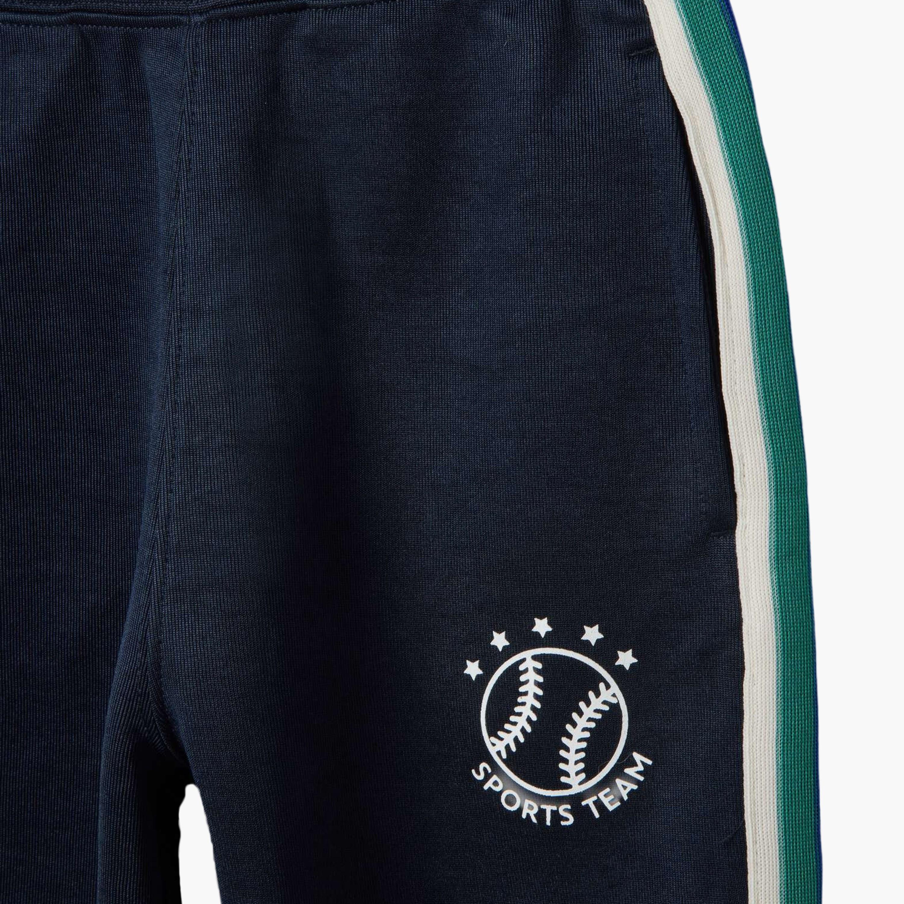 بنطال رياضي "تراك بانتس" بخصر مطاطي وقصة عادية من اوه في اس-boys-clothing-bottoms-trousers-image-3